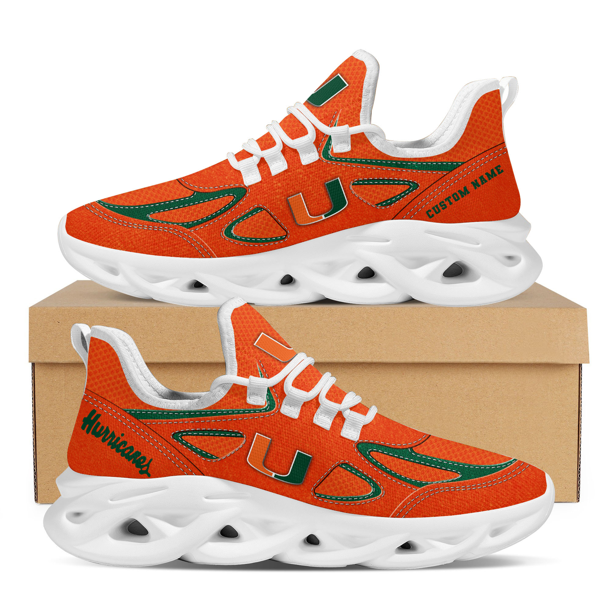 Miami Hurricanes Max Soul Shoes Sneakers For Men And Women Calebmatthewhans