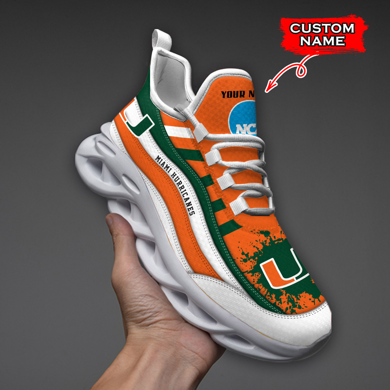 Miami Hurricanes NCAA Max Soul Shoes Sneakers For Men And Women Calebmatthewhans