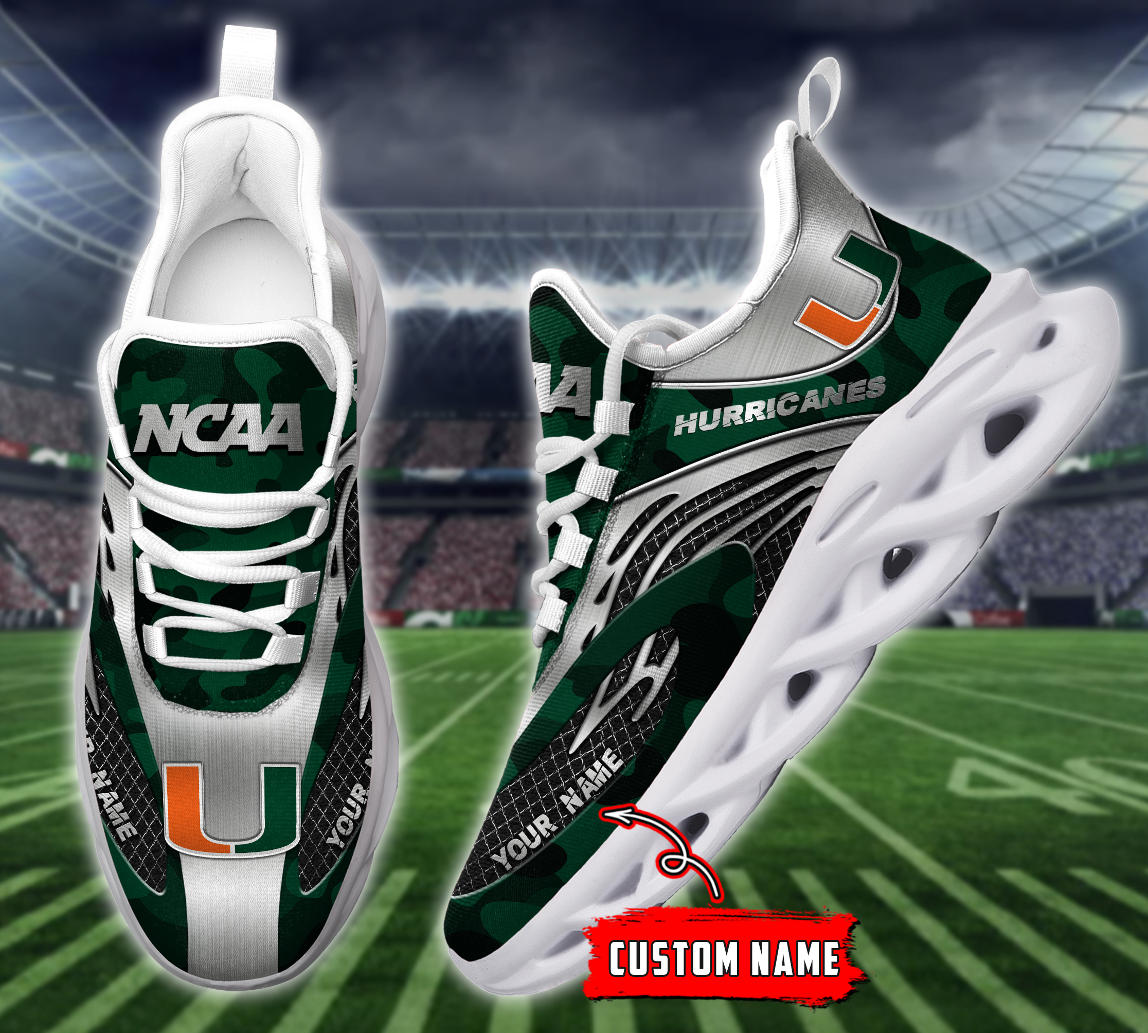 Miami Hurricanes NCAA Max Soul Shoes Sneakers For Men And Women Calebmatthewhans