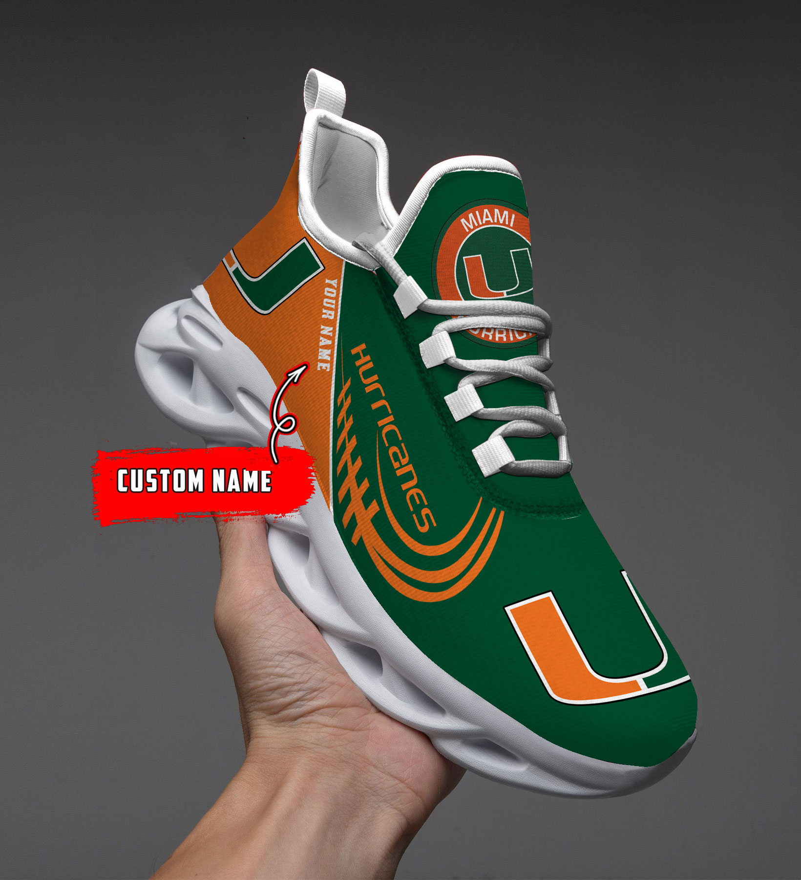 Miami Hurricanes NCAA Max Soul Shoes Sneakers For Men And Women Calebmatthewhans