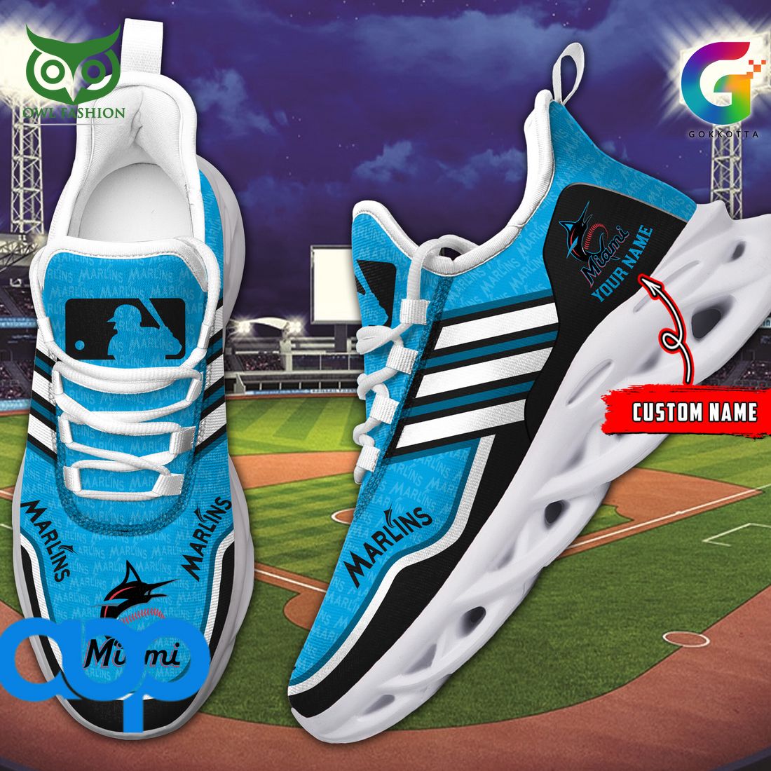 Miami Marlins Max Soul Shoes Sneakers For Men And Women Calebmatthewhans