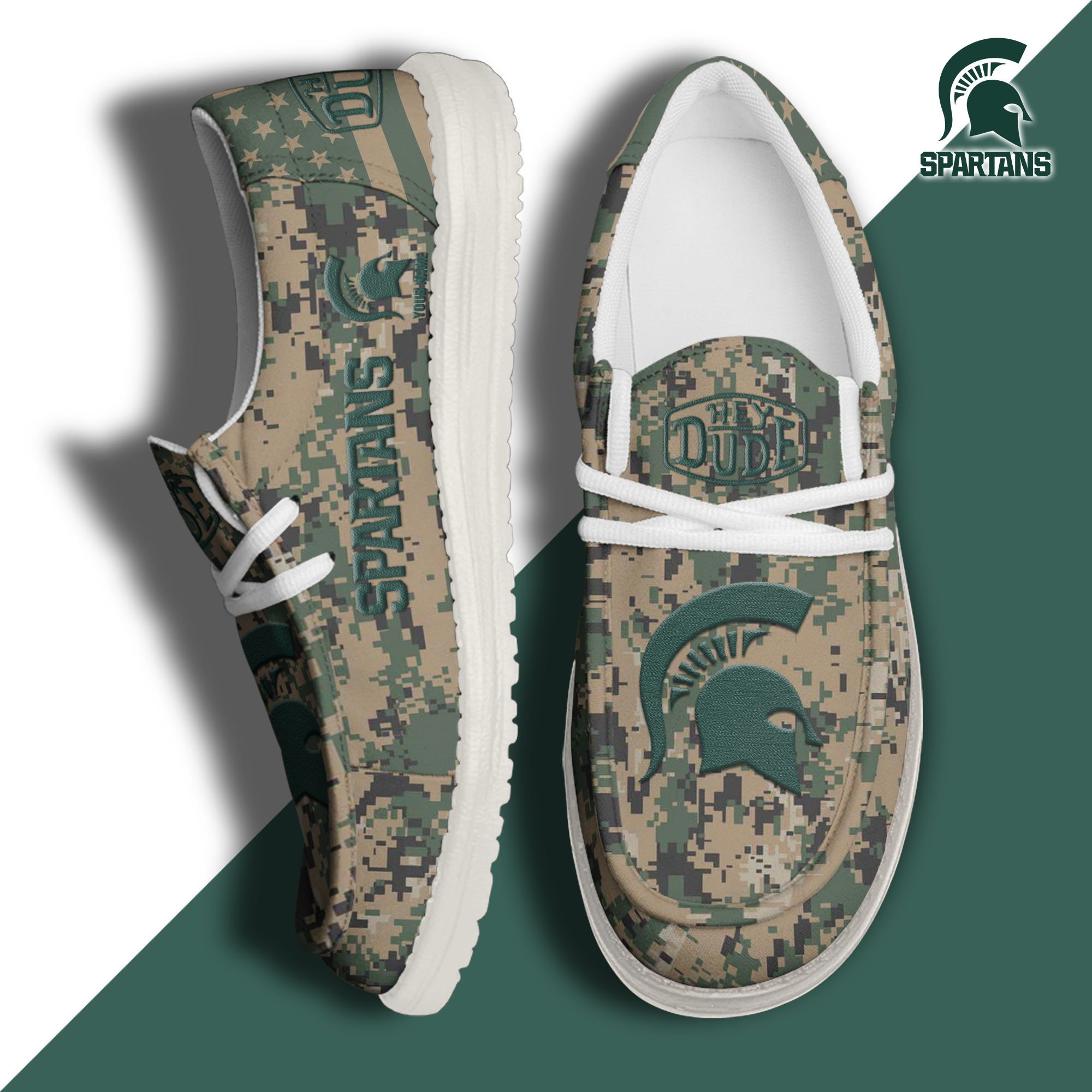 Michigan State Spartans Personalized Hey Dude Shoes For Men And Women Calebmatthewhans
