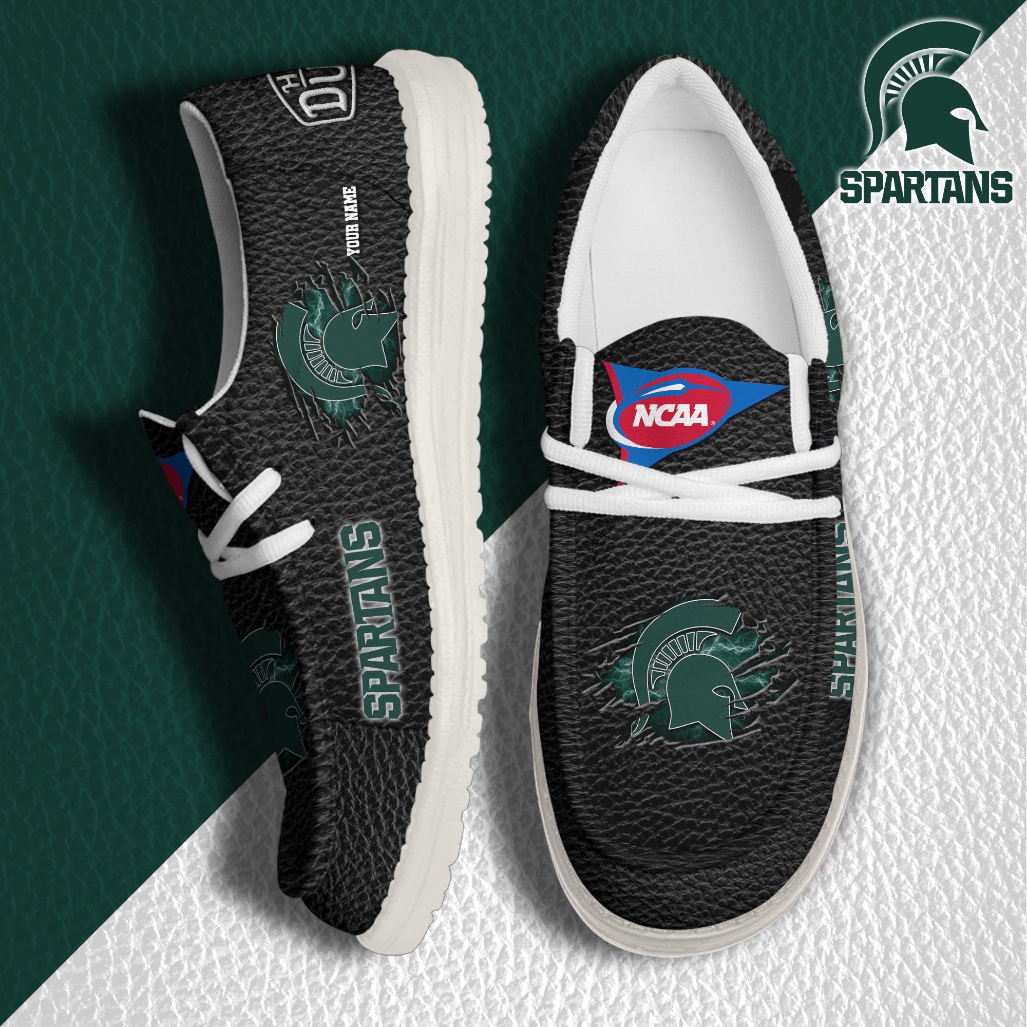 Michigan State Spartans Personalized Hey Dude Shoes For Men And Women Calebmatthewhans