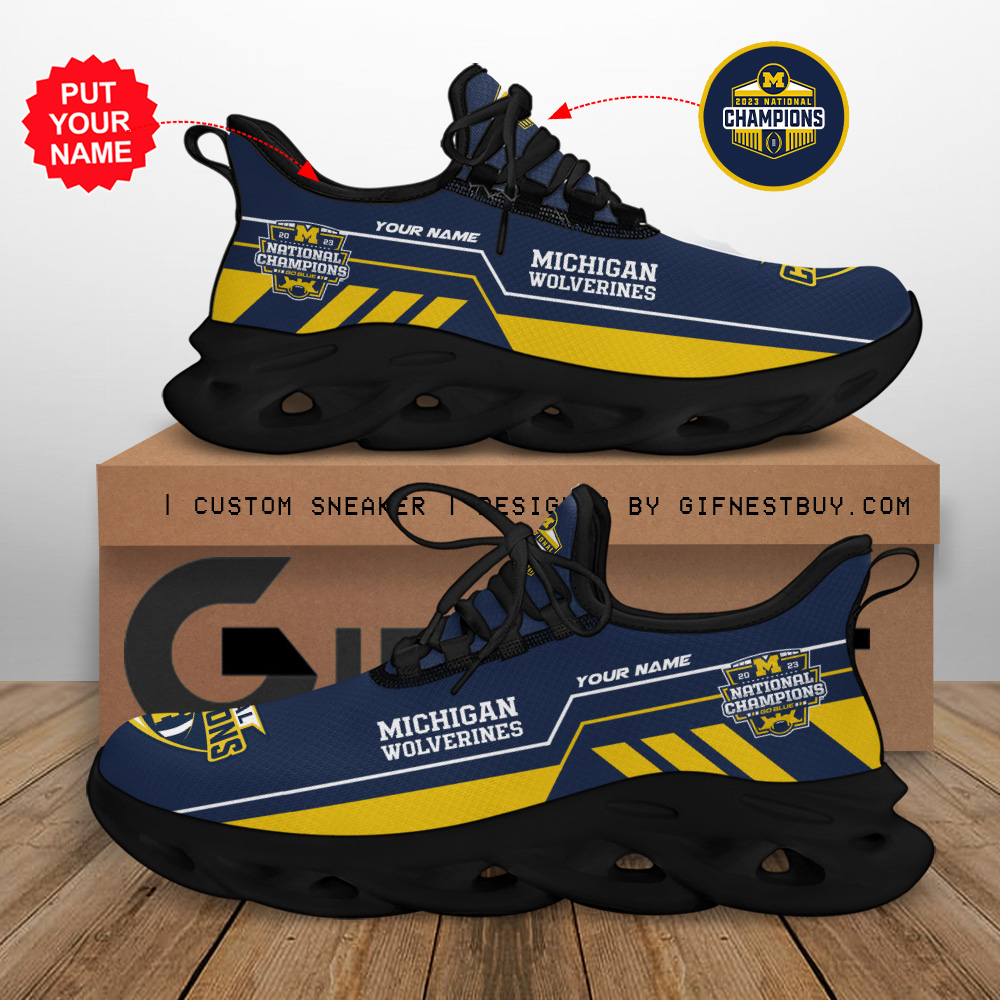 Michigan Wolverines Max Soul Shoes Sneakers For Men And Women Calebmatthewhans