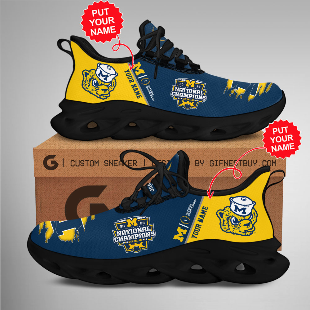 Michigan Wolverines Max Soul Shoes Sneakers For Men And Women Calebmatthewhans