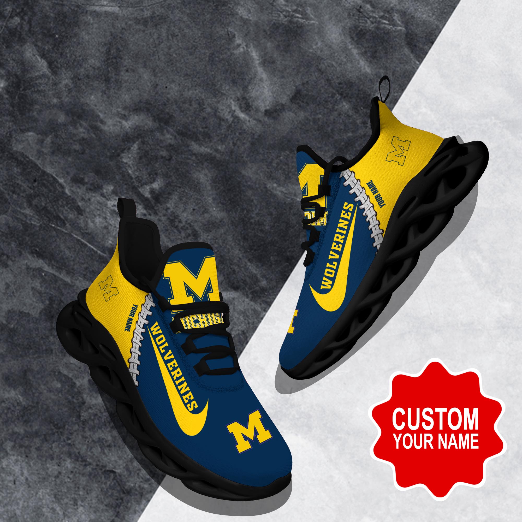Michigan Wolverines Max Soul Shoes Sneakers For Men And Women Calebmatthewhans