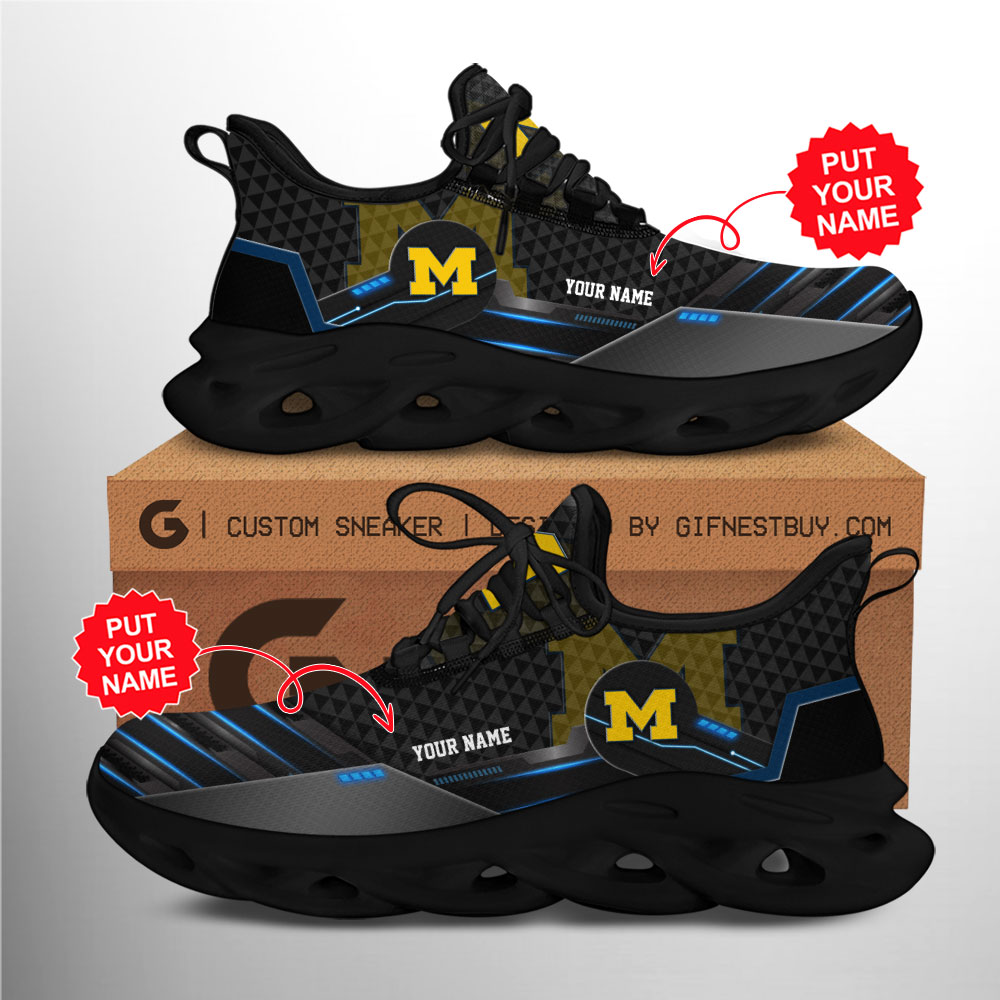 Michigan Wolverines Max Soul Shoes Sneakers For Men And Women Calebmatthewhans