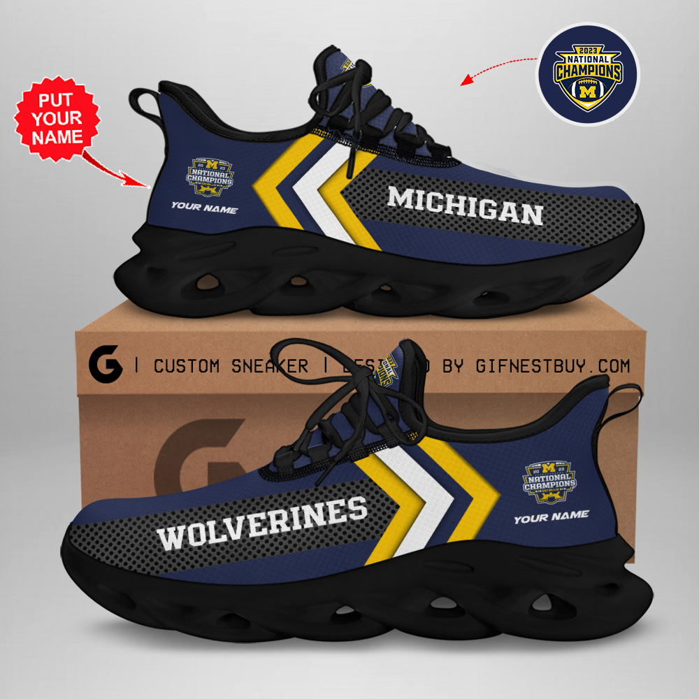 Michigan Wolverines Max Soul Shoes Sneakers For Men And Women Calebmatthewhans