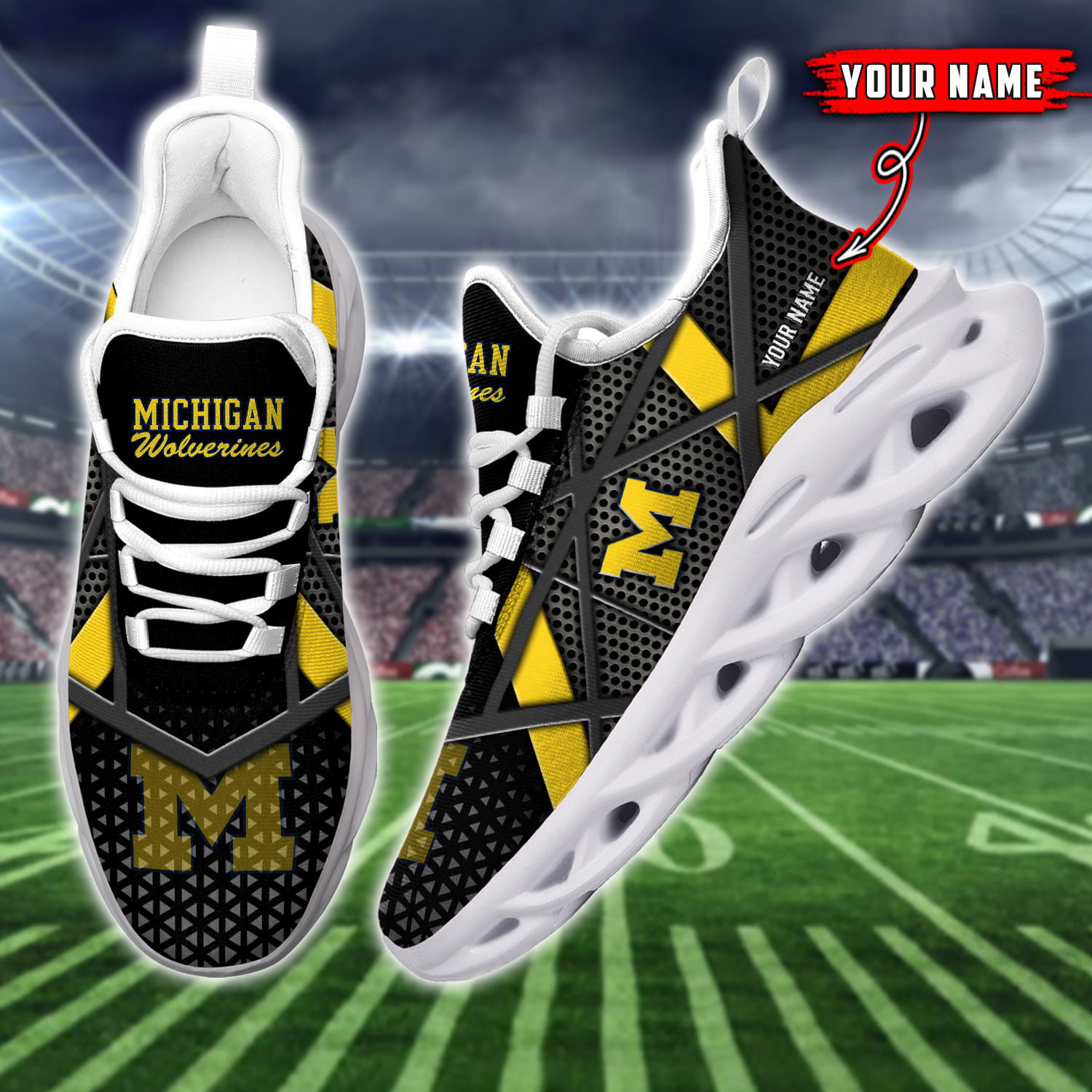 Michigan Wolverines NCAA Max Soul Shoes Sneakers For Men And Women Calebmatthewhans