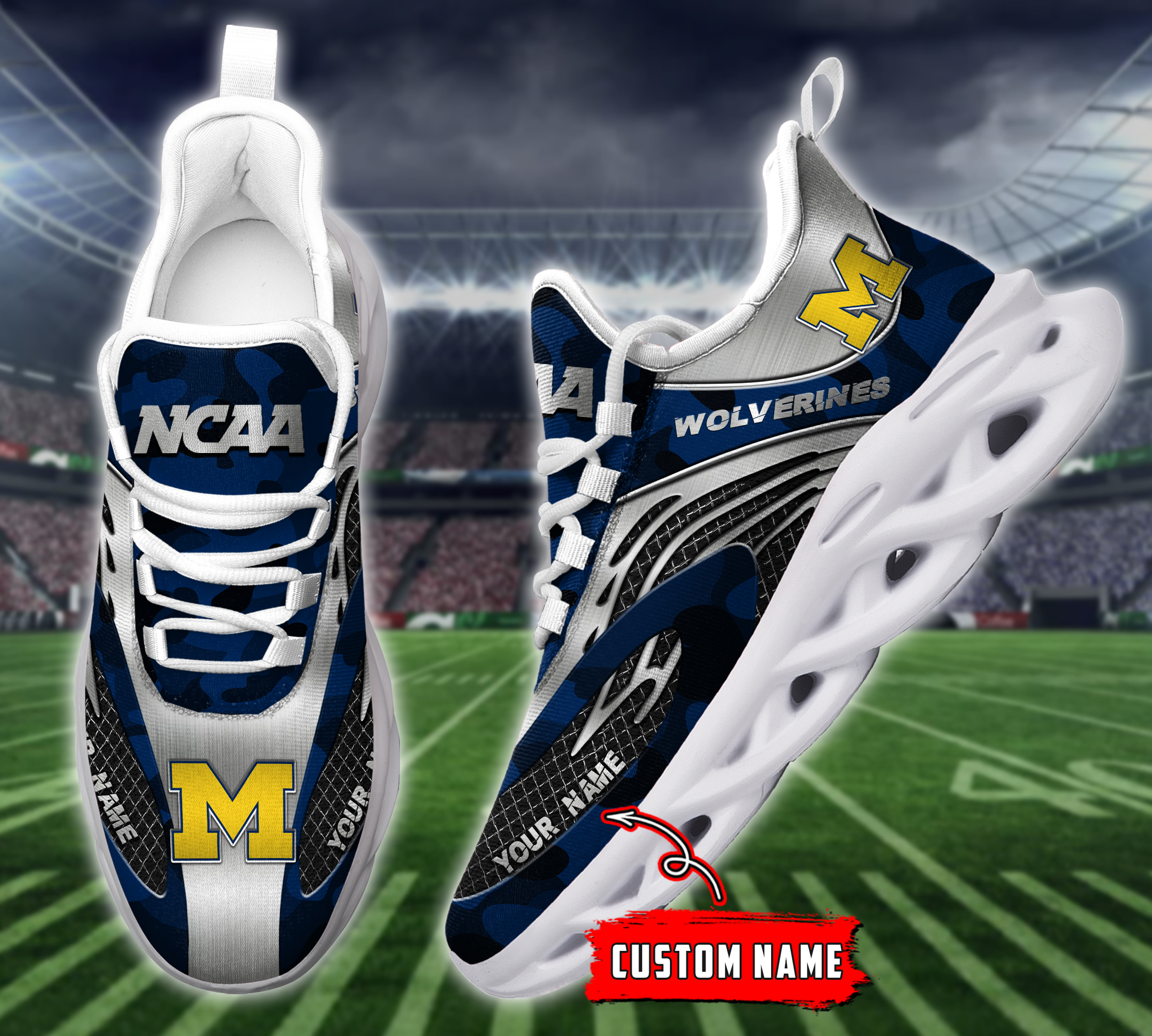 Michigan Wolverines NCAA Max Soul Shoes Sneakers For Men And Women Calebmatthewhans