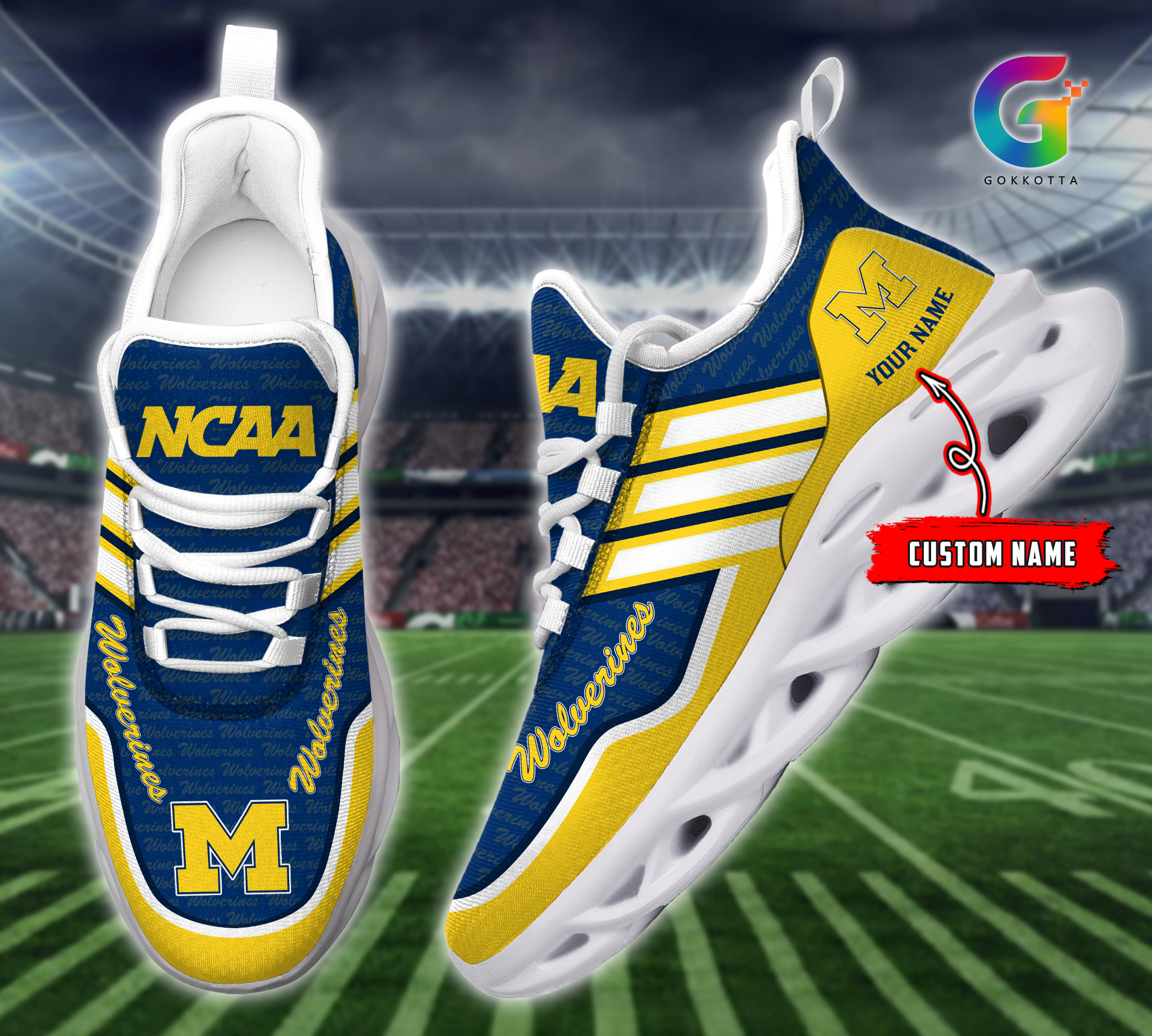 Michigan Wolverines NCAA Max Soul Shoes Sneakers For Men And Women Calebmatthewhans