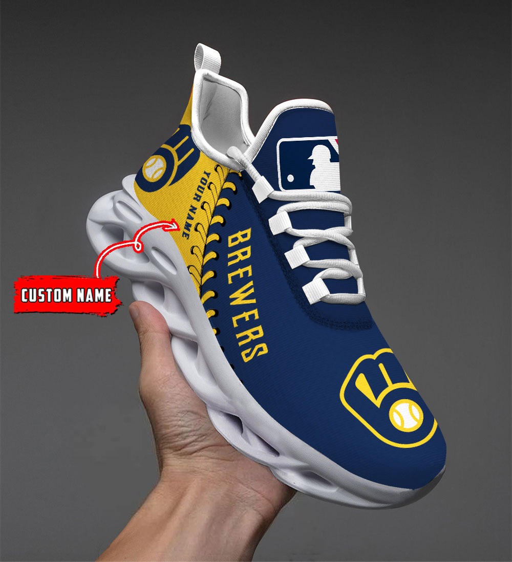 Milwaukee Brewers MLB Max Soul Shoes Sneakers For Men And Women Calebmatthewhans
