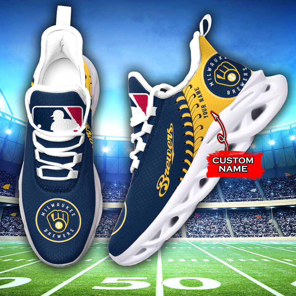 Milwaukee Brewers MLB Max Soul Shoes Sneakers For Men And Women Calebmatthewhans