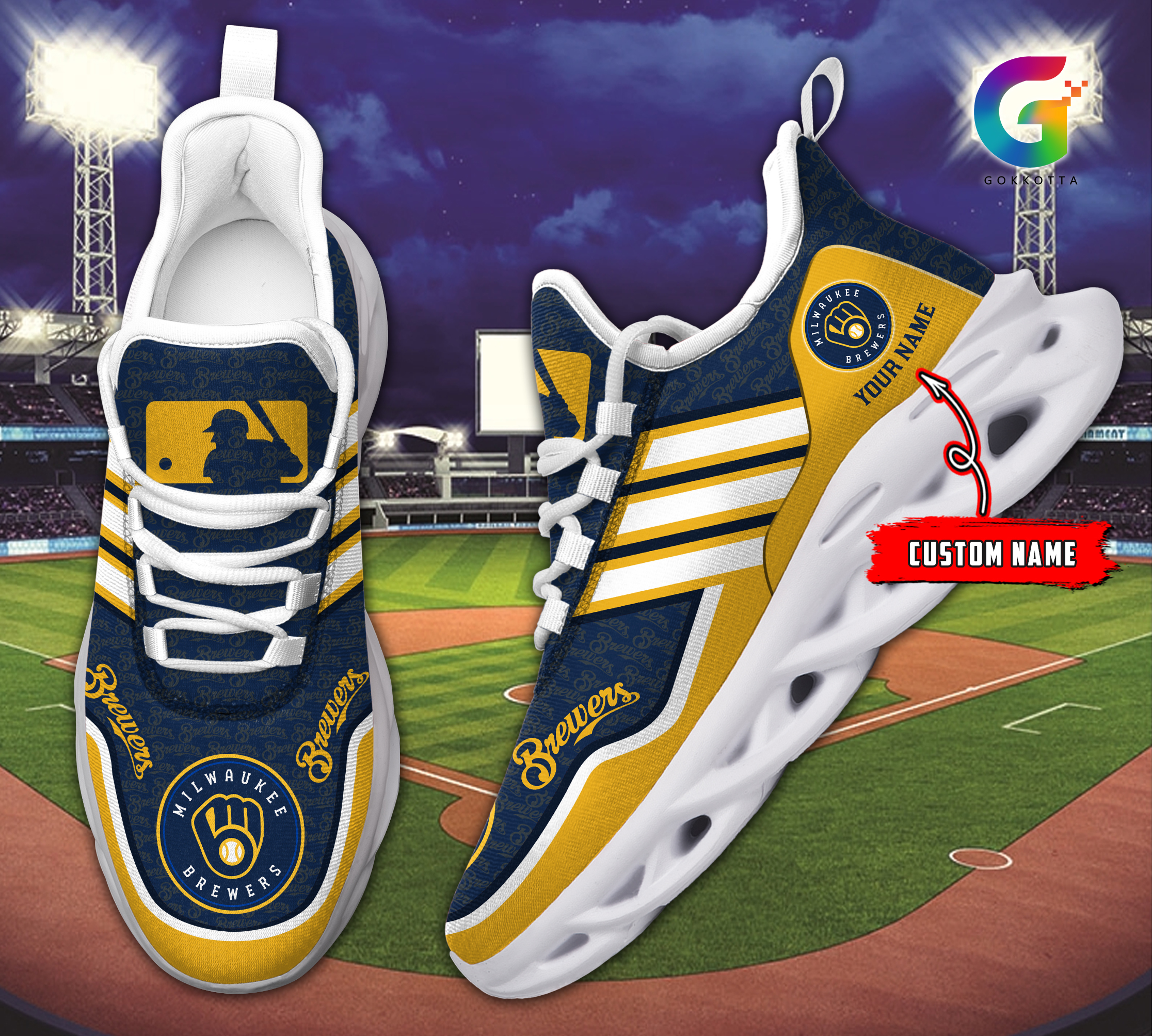 Milwaukee Brewers MLB Max Soul Shoes Sneakers For Men And Women Calebmatthewhans