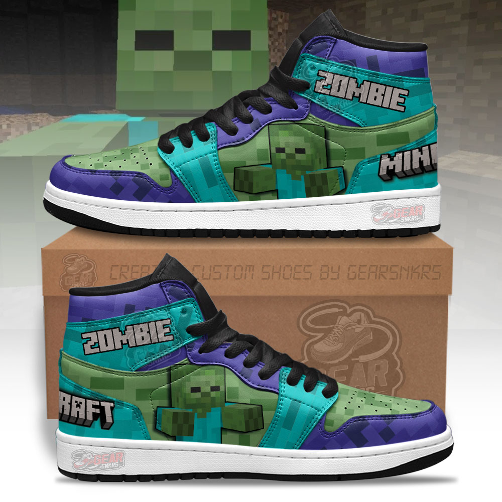 Minecraft AJ1 High Sneakers Shoes For Men And Women Calebmatthewhans