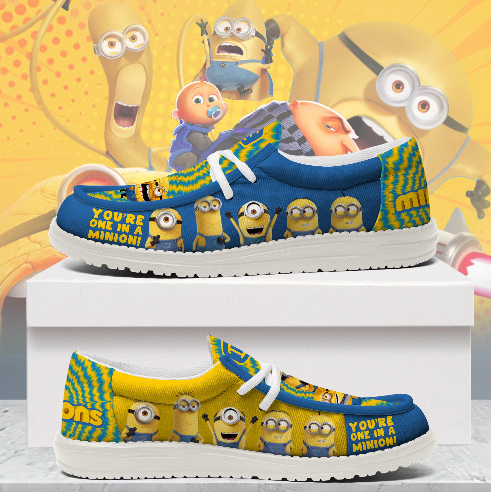 Minions Personalized Hey Dude Shoes For Men And Women Calebmatthewhans