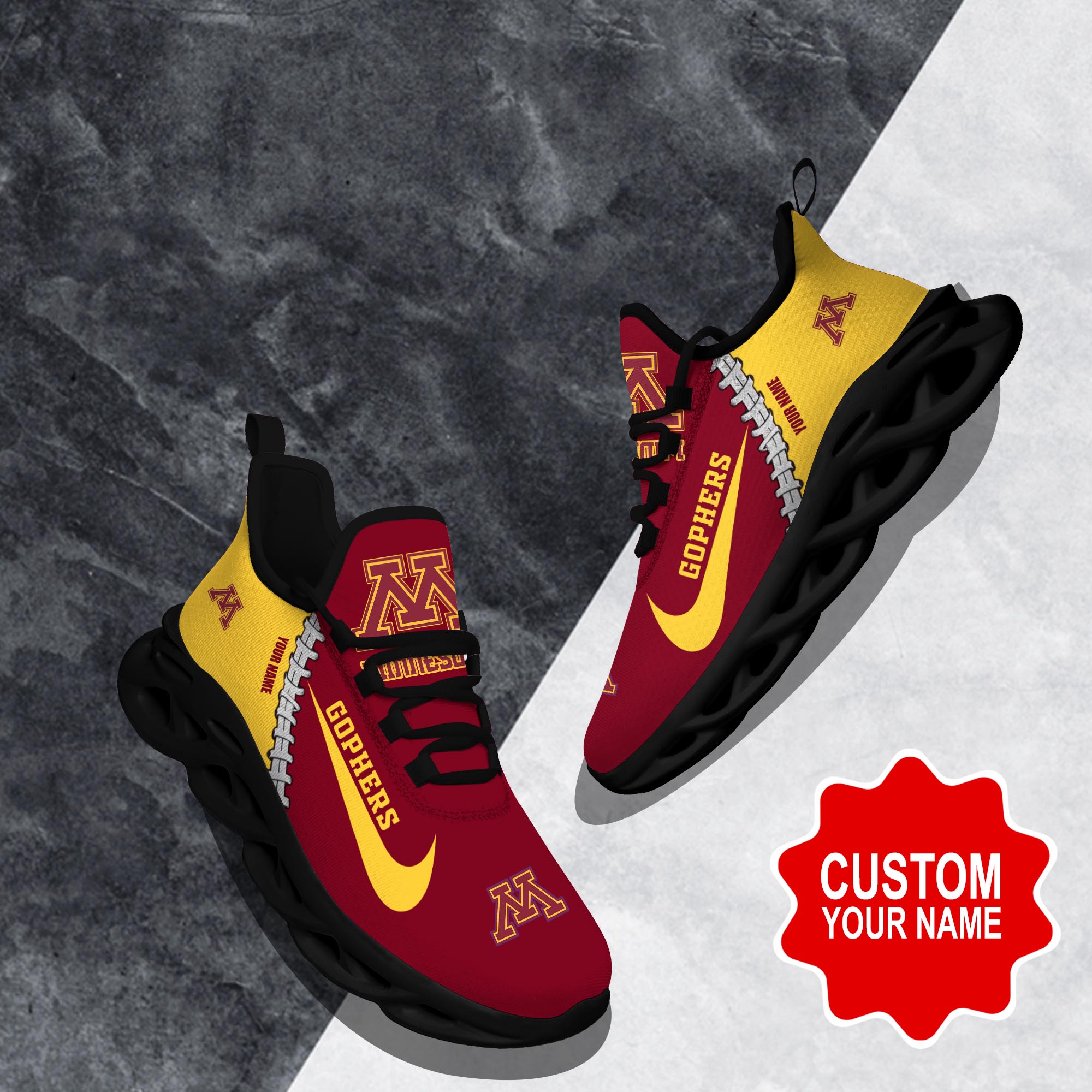 Minnesota Golden Gophers Max Soul Shoes Sneakers For Men And Women Calebmatthewhans