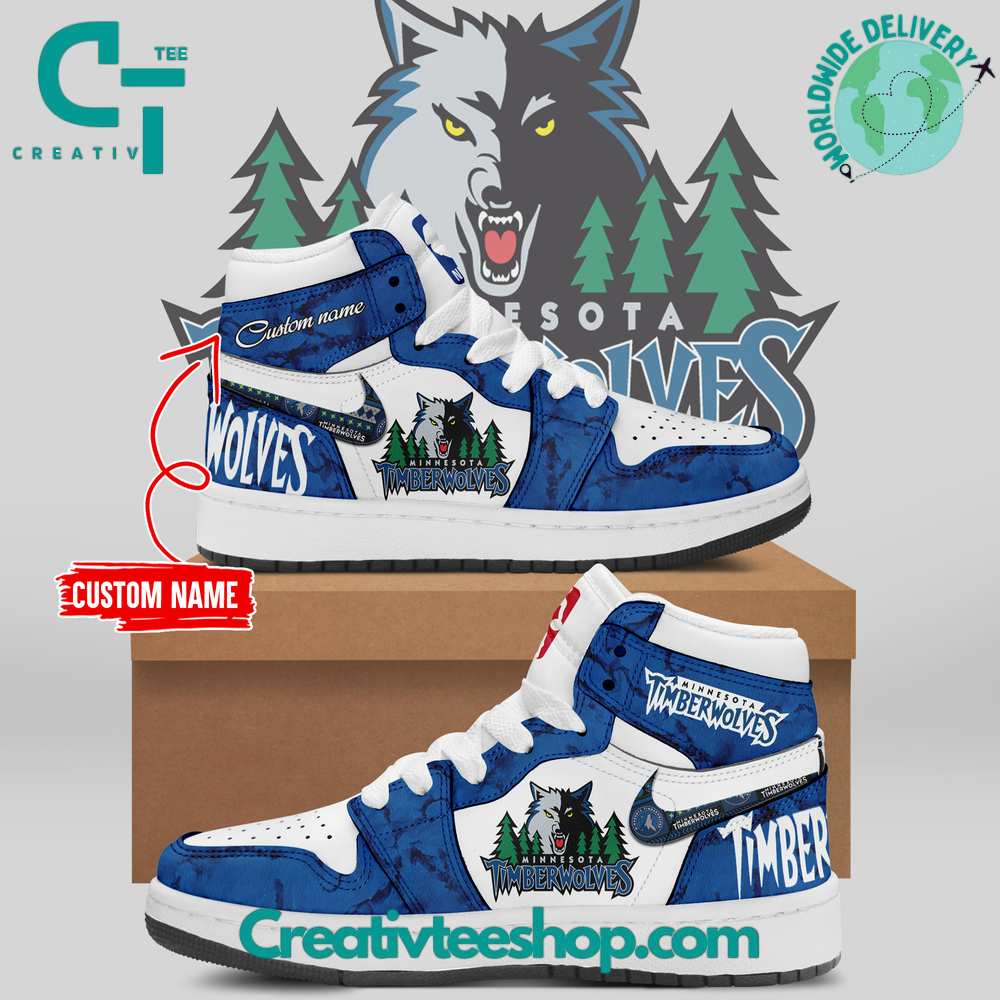 Minnesota Timberwolves AJ1 High Sneakers Shoes For Men And Women Calebmatthewhans