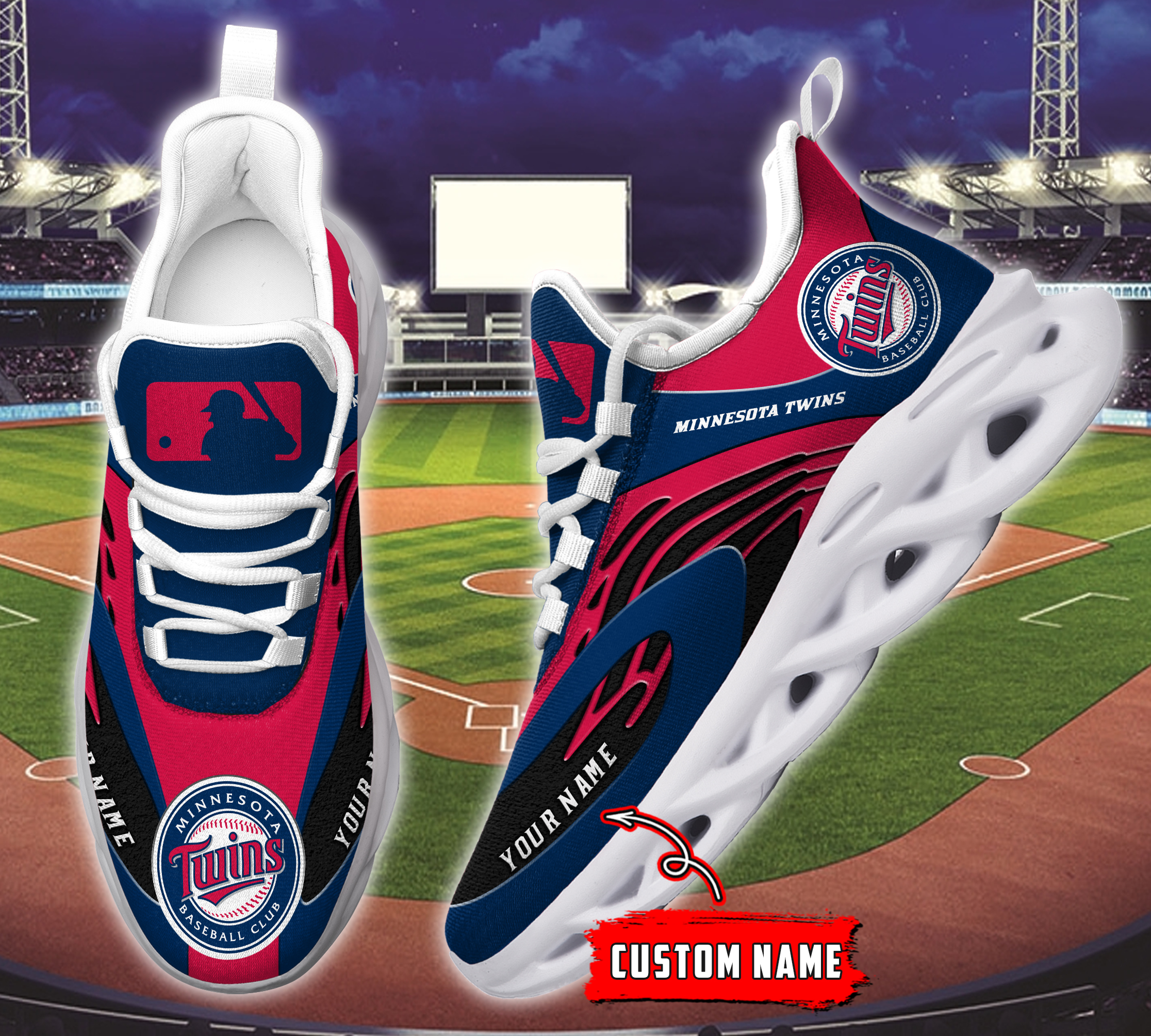 Minnesota Twins MLB Max Soul Shoes Sneakers For Men And Women Calebmatthewhans