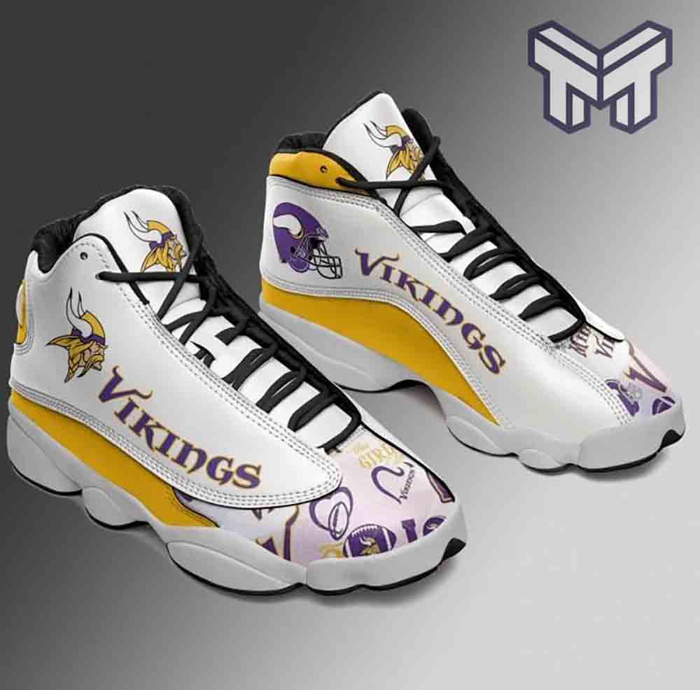 Minnesota Vikings AJ13 Sneakers Shoes For Men And Women Calebmatthewhans