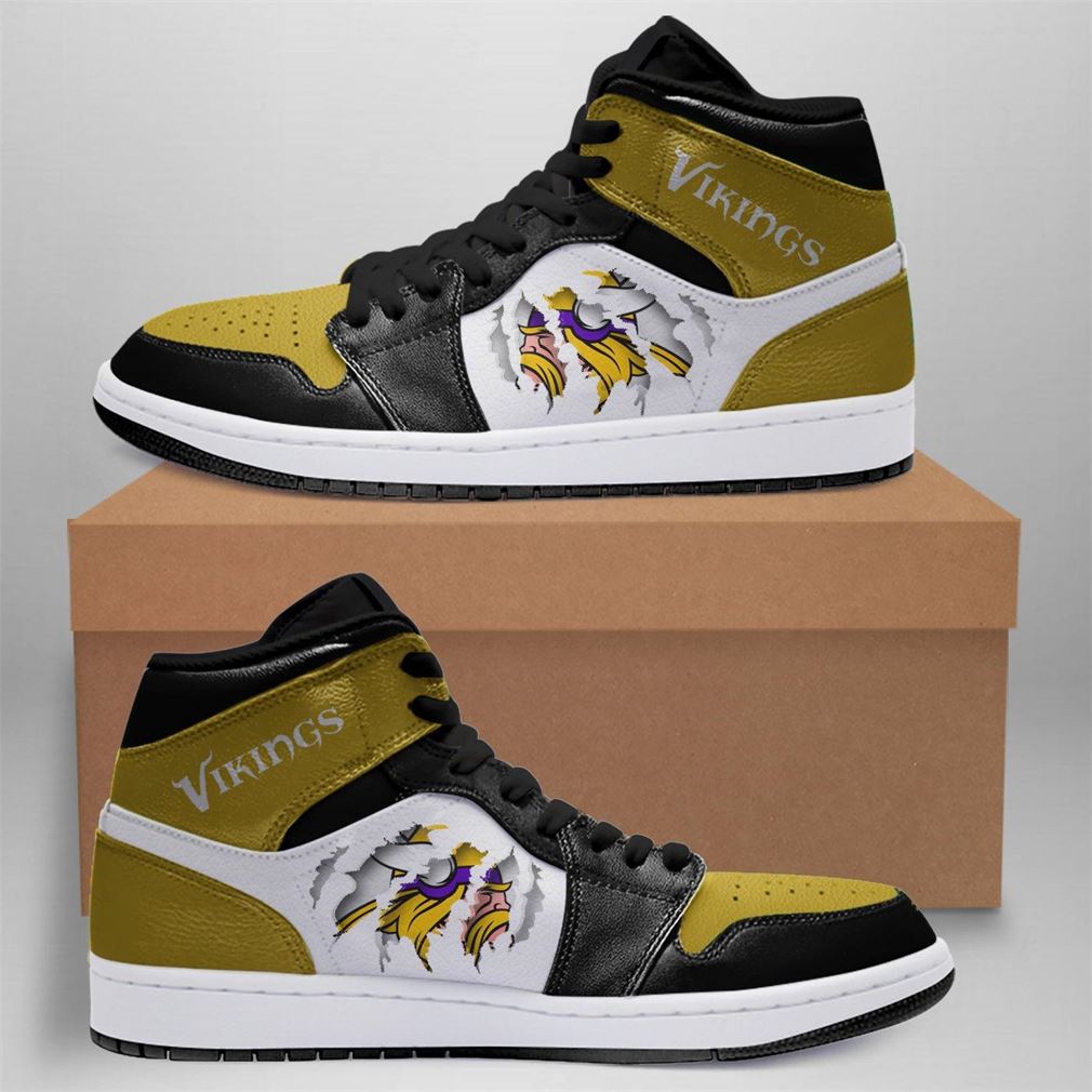 Minnesota Vikings NFL AJ1 High Sneakers Shoes For Men And Women Calebmatthewhans