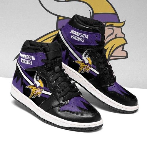 Minnesota Vikings NFL AJ1 High Sneakers Shoes For Men And Women Calebmatthewhans