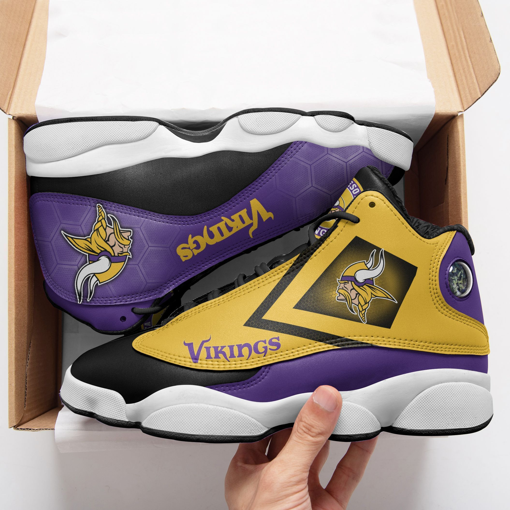Minnesota Vikings NFL AJ13 Sneakers Shoes For Men And Women Calebmatthewhans