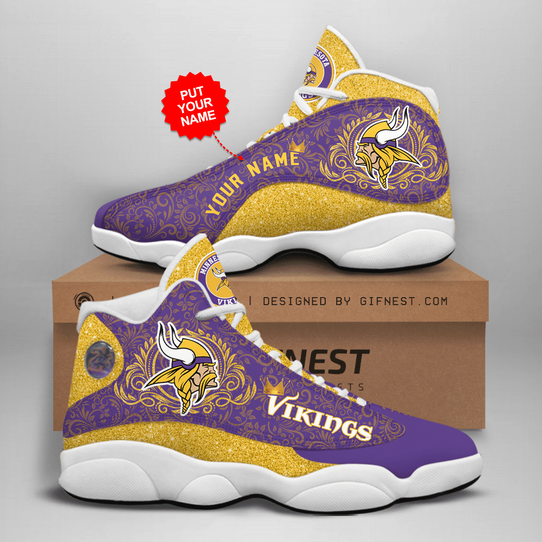 Minnesota Vikings NFL AJ13 Sneakers Shoes For Men And Women Calebmatthewhans