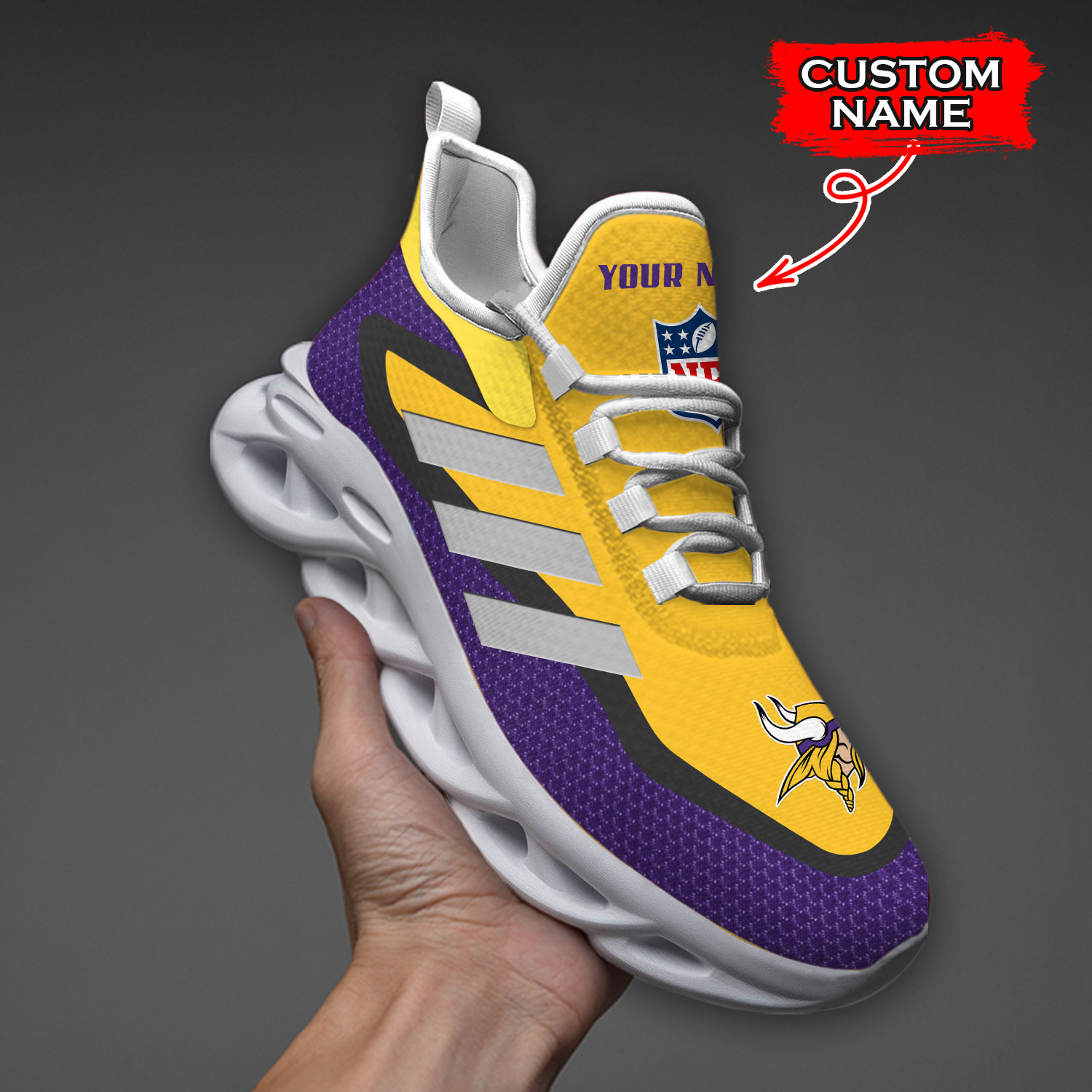 Minnesota Vikings NFL Max Soul Shoes Sneakers For Men And Women Calebmatthewhans
