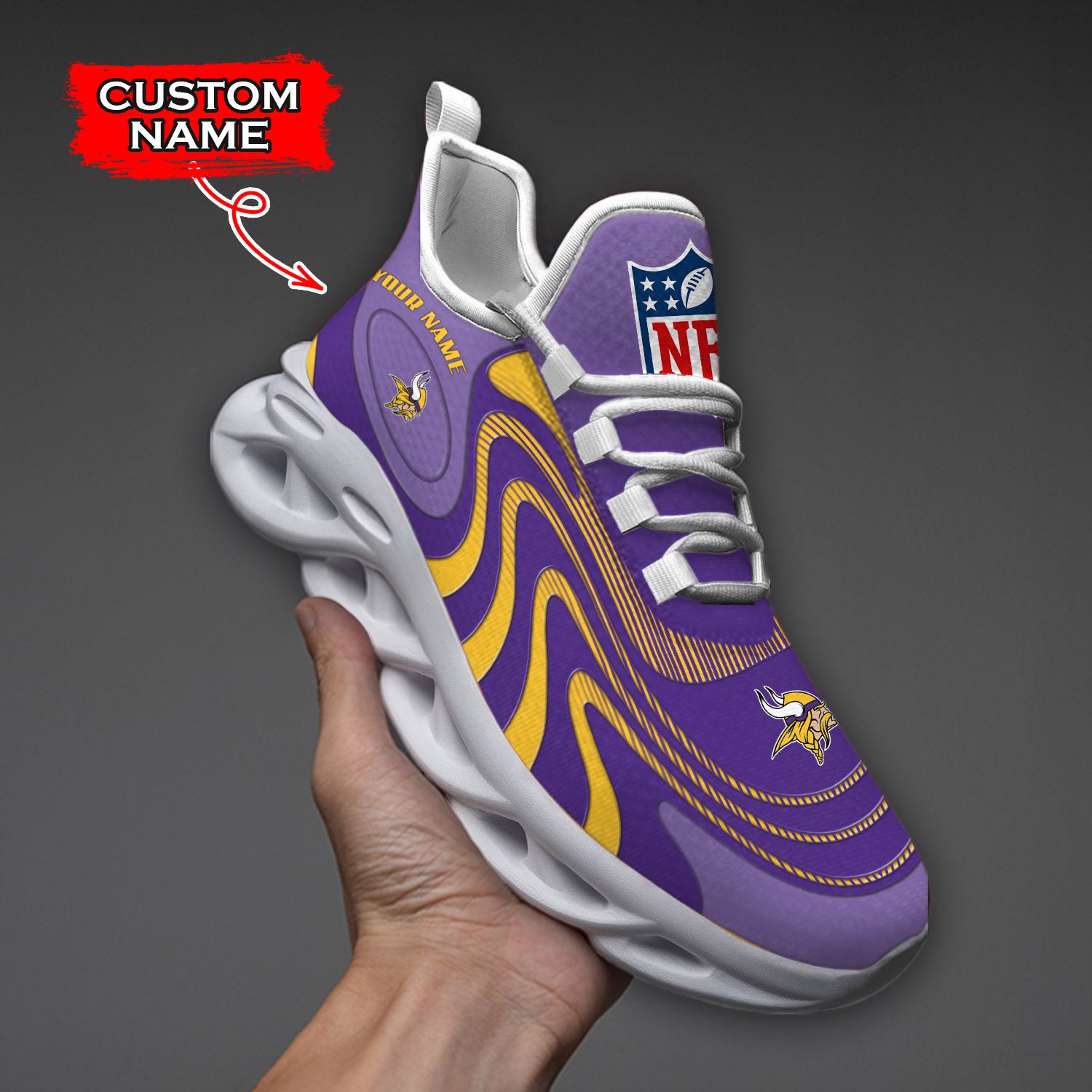 Minnesota Vikings NFL Max Soul Shoes Sneakers For Men And Women Calebmatthewhans