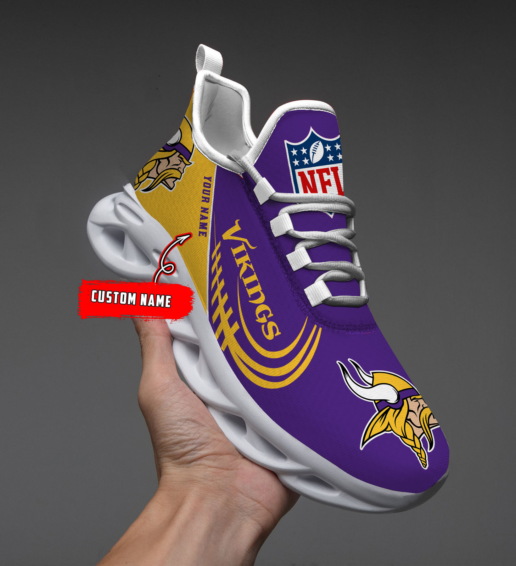 Minnesota Vikings NFL Max Soul Shoes Sneakers For Men And Women Calebmatthewhans