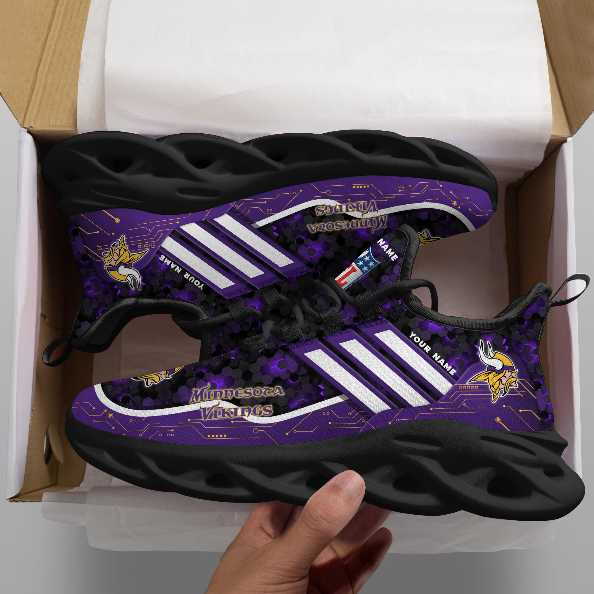Minnesota Vikings NFL Max Soul Shoes Sneakers For Men And Women Calebmatthewhans