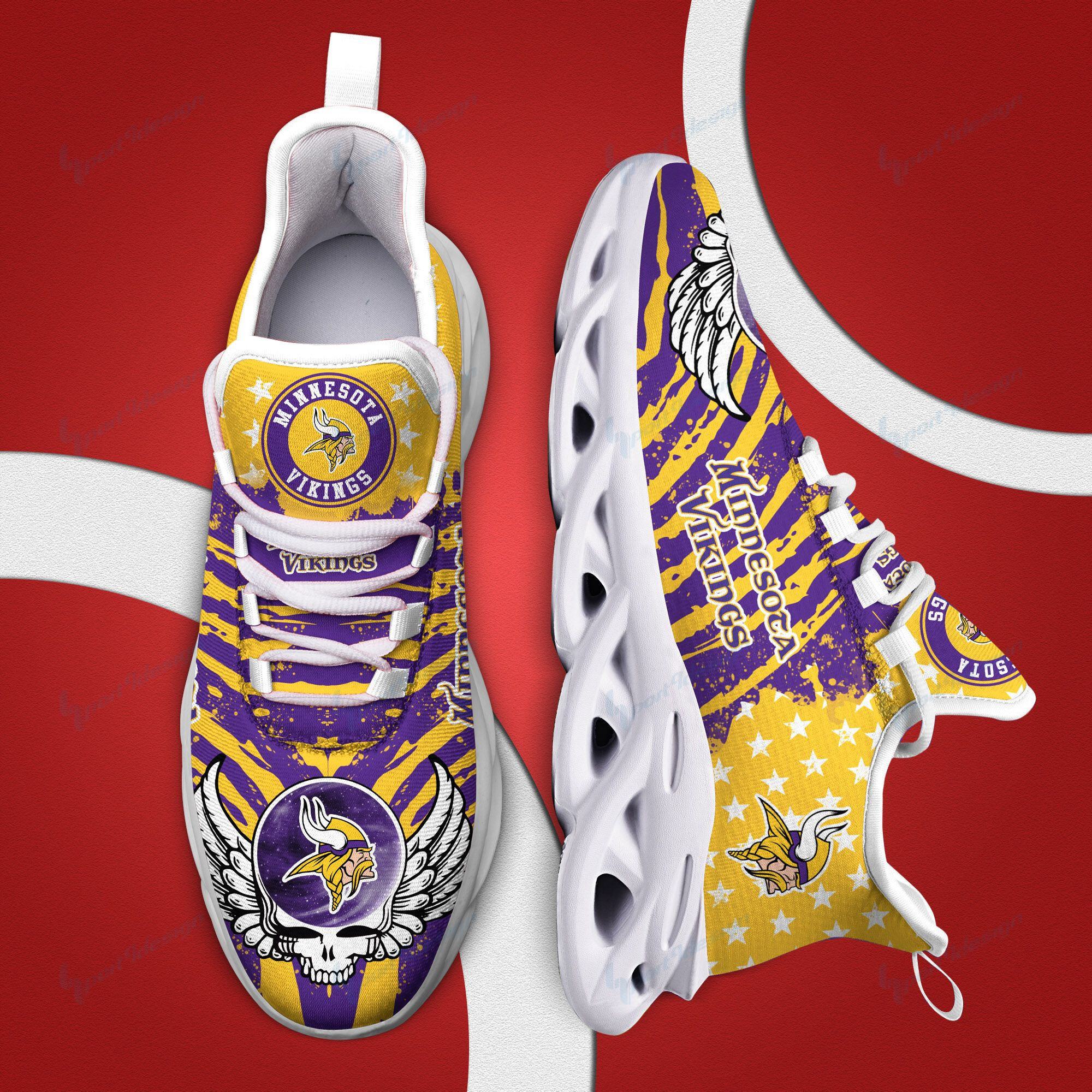 Minnesota Vikings NFL Max Soul Shoes Sneakers For Men And Women Calebmatthewhans