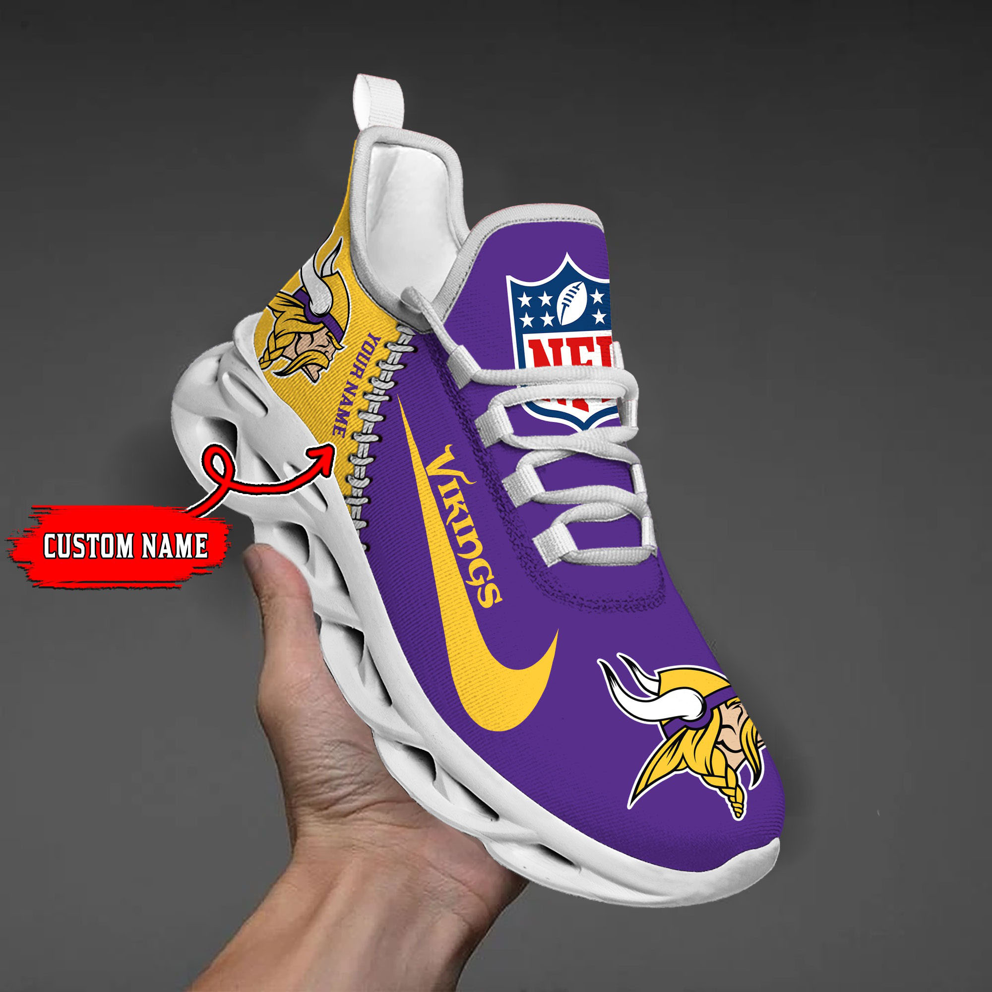 Minnesota Vikings NFL Max Soul Shoes Sneakers For Men And Women Calebmatthewhans