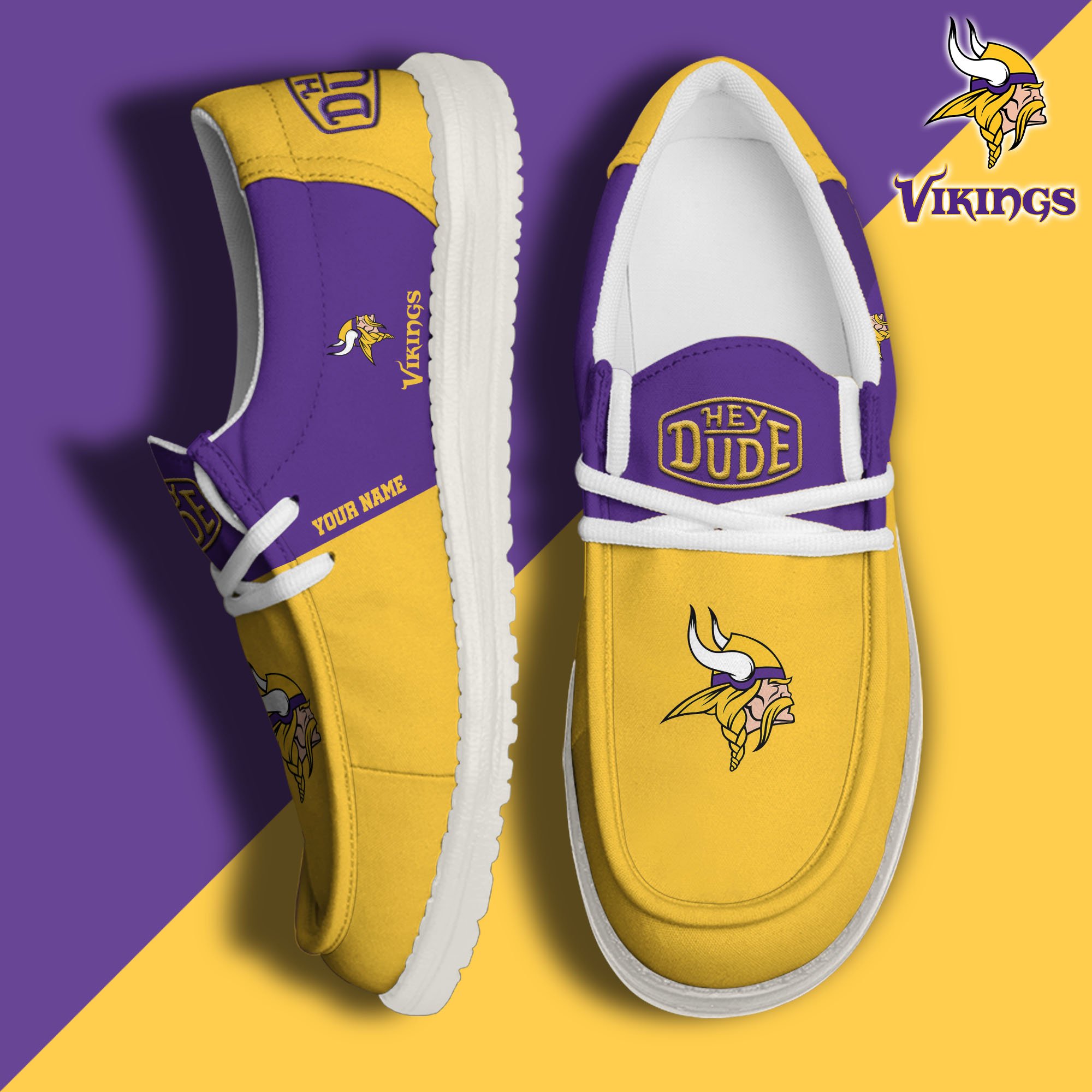 Minnesota Vikings Personalized Hey Dude Shoes For Men And Women Calebmatthewhans