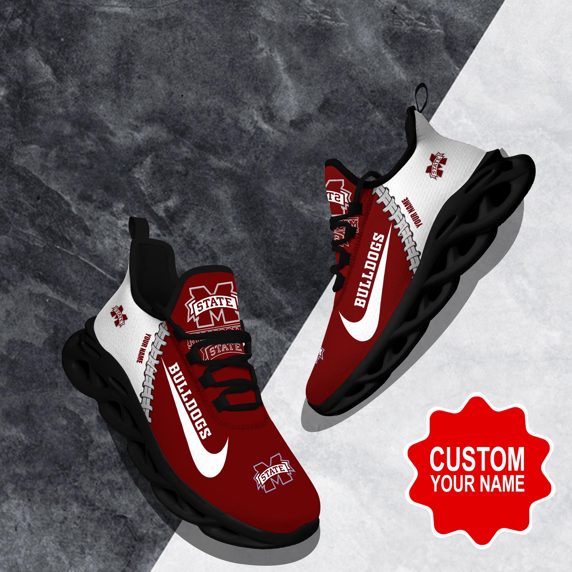 Mississippi State Bulldogs Max Soul Shoes Sneakers For Men And Women Calebmatthewhans