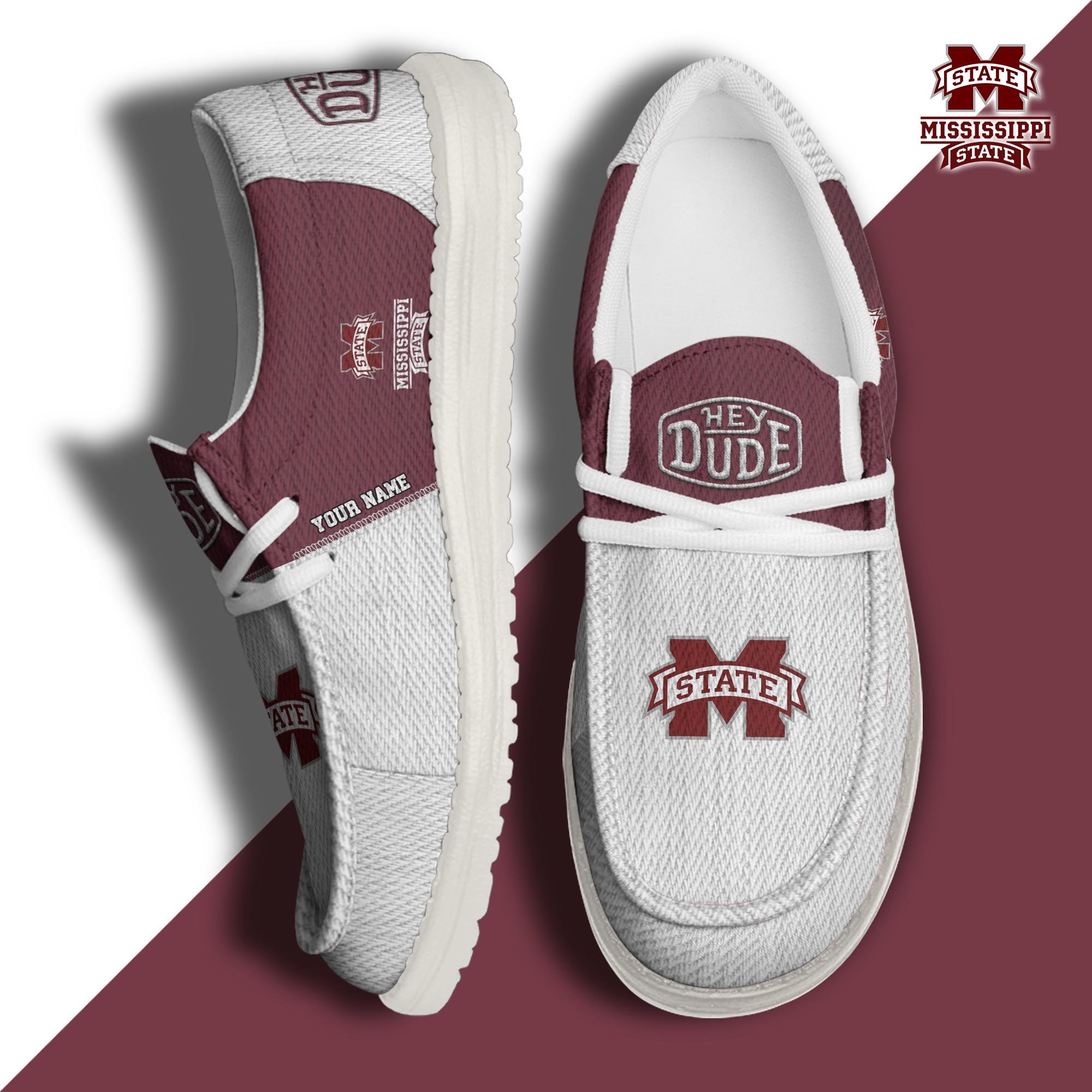 Mississippi State Bulldogs Personalized Hey Dude Shoes For Men And Women Calebmatthewhans