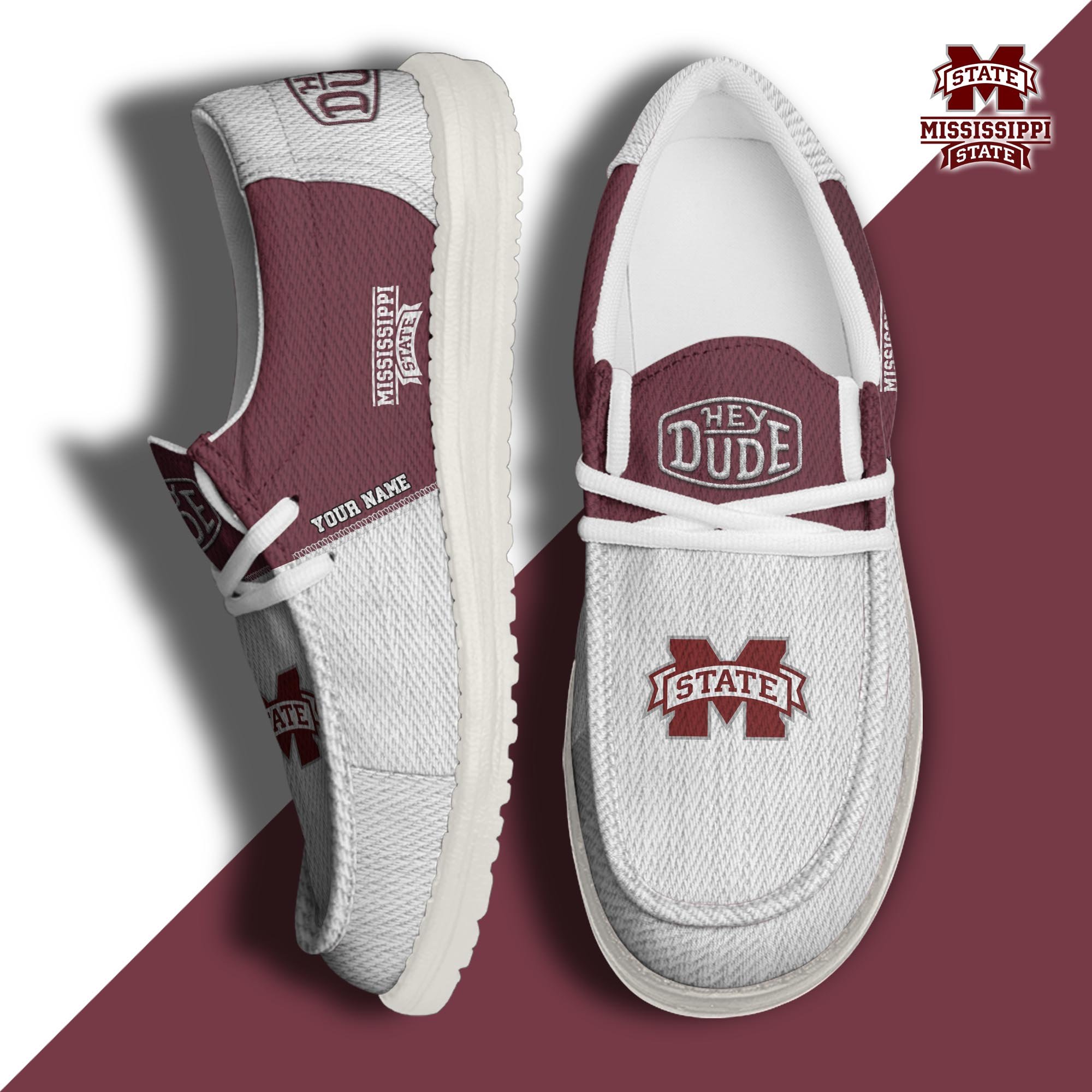 Mississippi State Bulldogs Personalized Hey Dude Shoes For Men And Women Calebmatthewhans