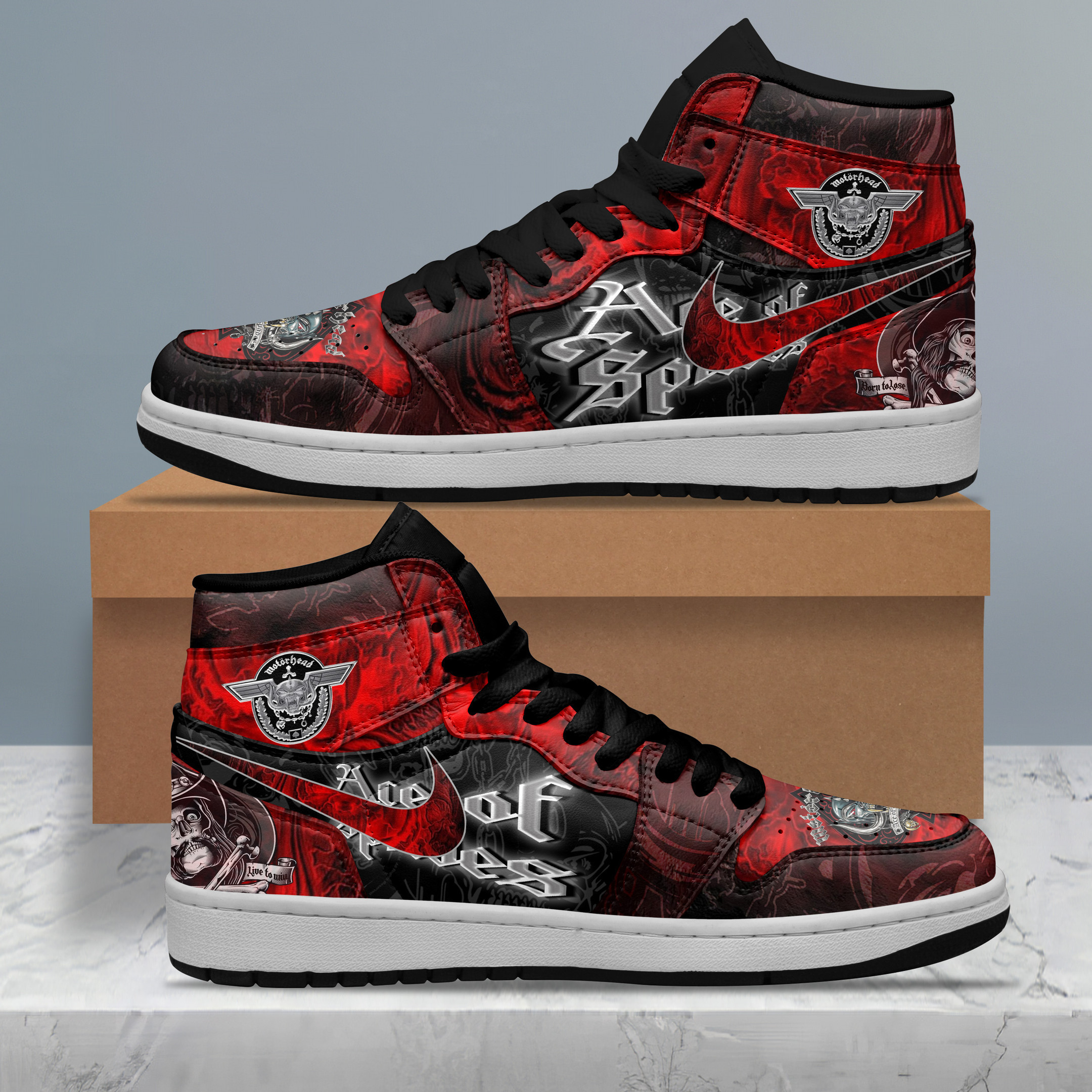 Motorhead AJ1 High Sneakers Shoes For Men And Women Calebmatthewhans