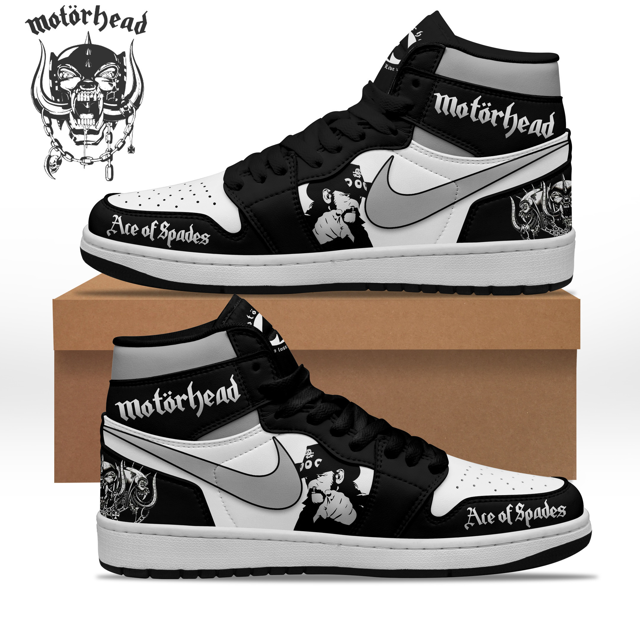 Motorhead AJ1 High Sneakers Shoes For Men And Women Calebmatthewhans
