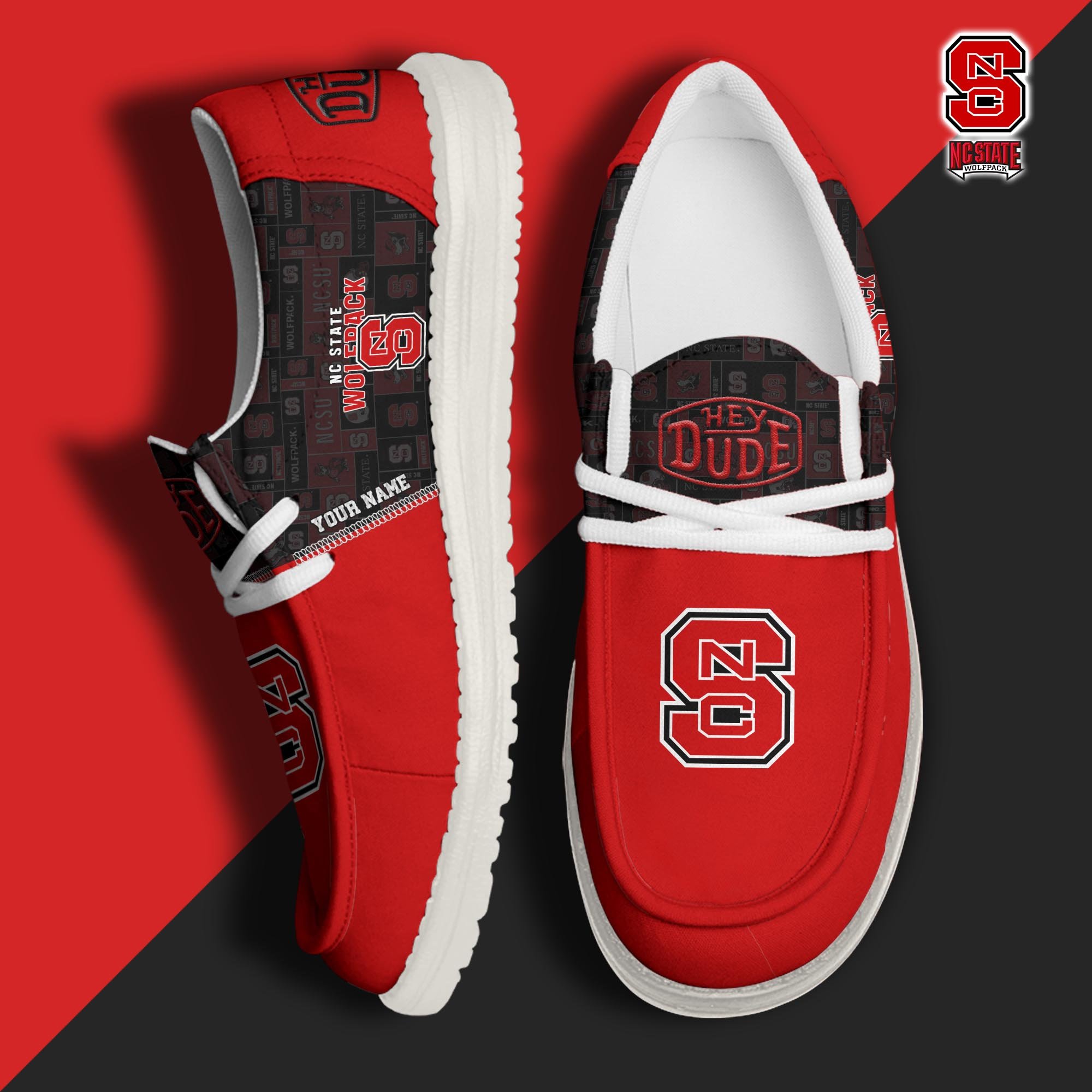 NC State Wolfpack Personalized Hey Dude Shoes For Men And Women Calebmatthewhans