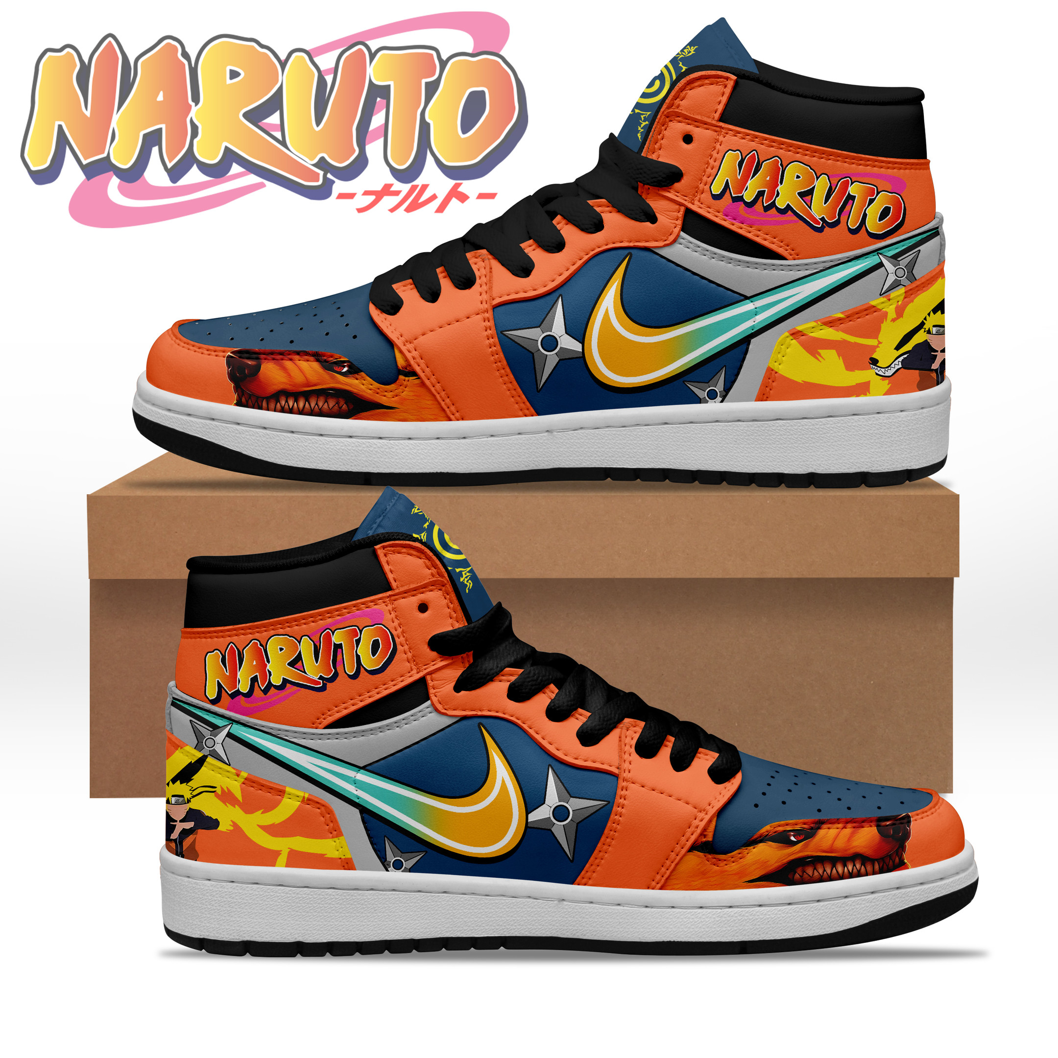 Naruto AJ1 High Sneakers Shoes For Men And Women Calebmatthewhans