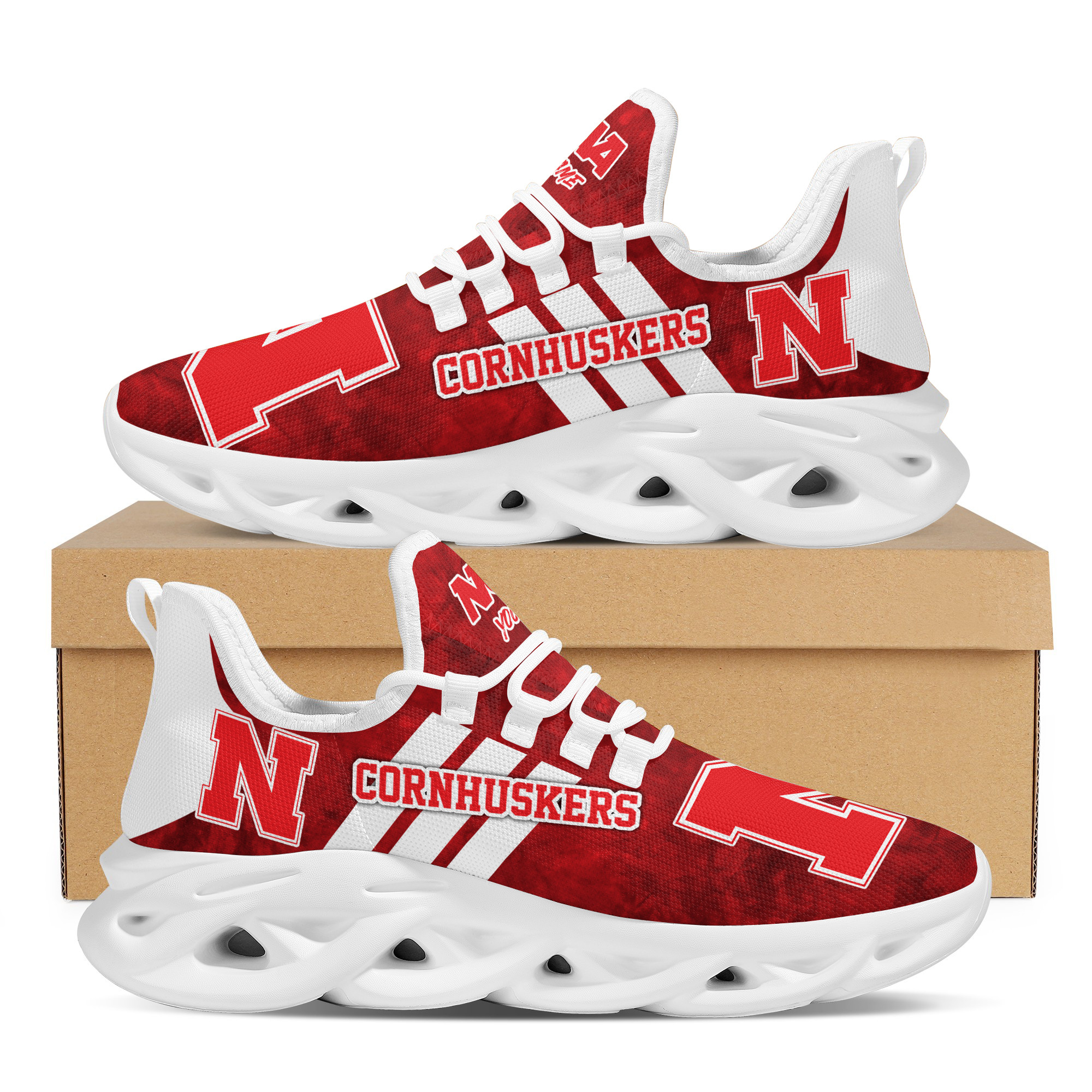 Nebraska Cornhuskers Max Soul Shoes Sneakers For Men And Women Calebmatthewhans