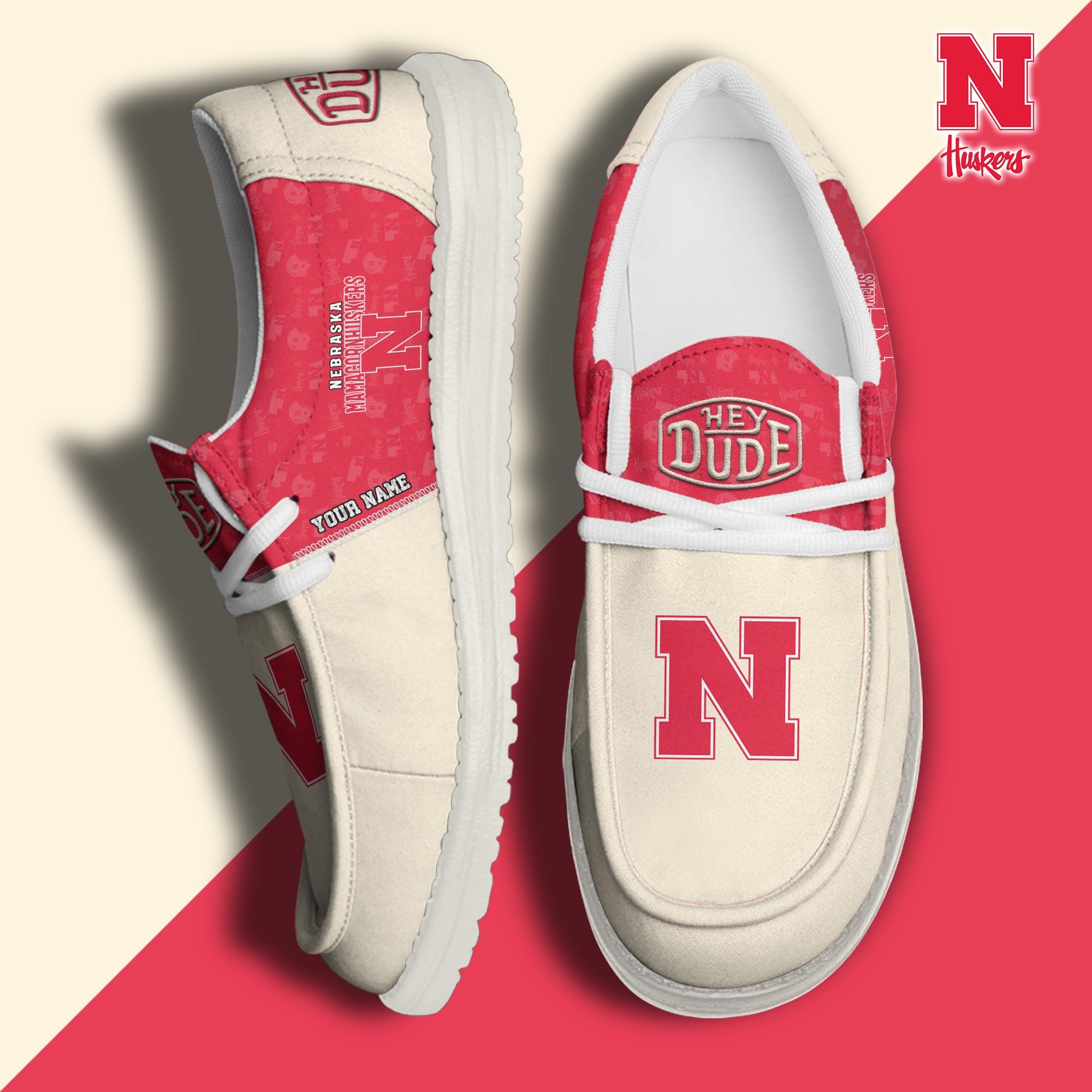 Nebraska Cornhuskers Personalized Hey Dude Shoes For Men And Women Calebmatthewhans