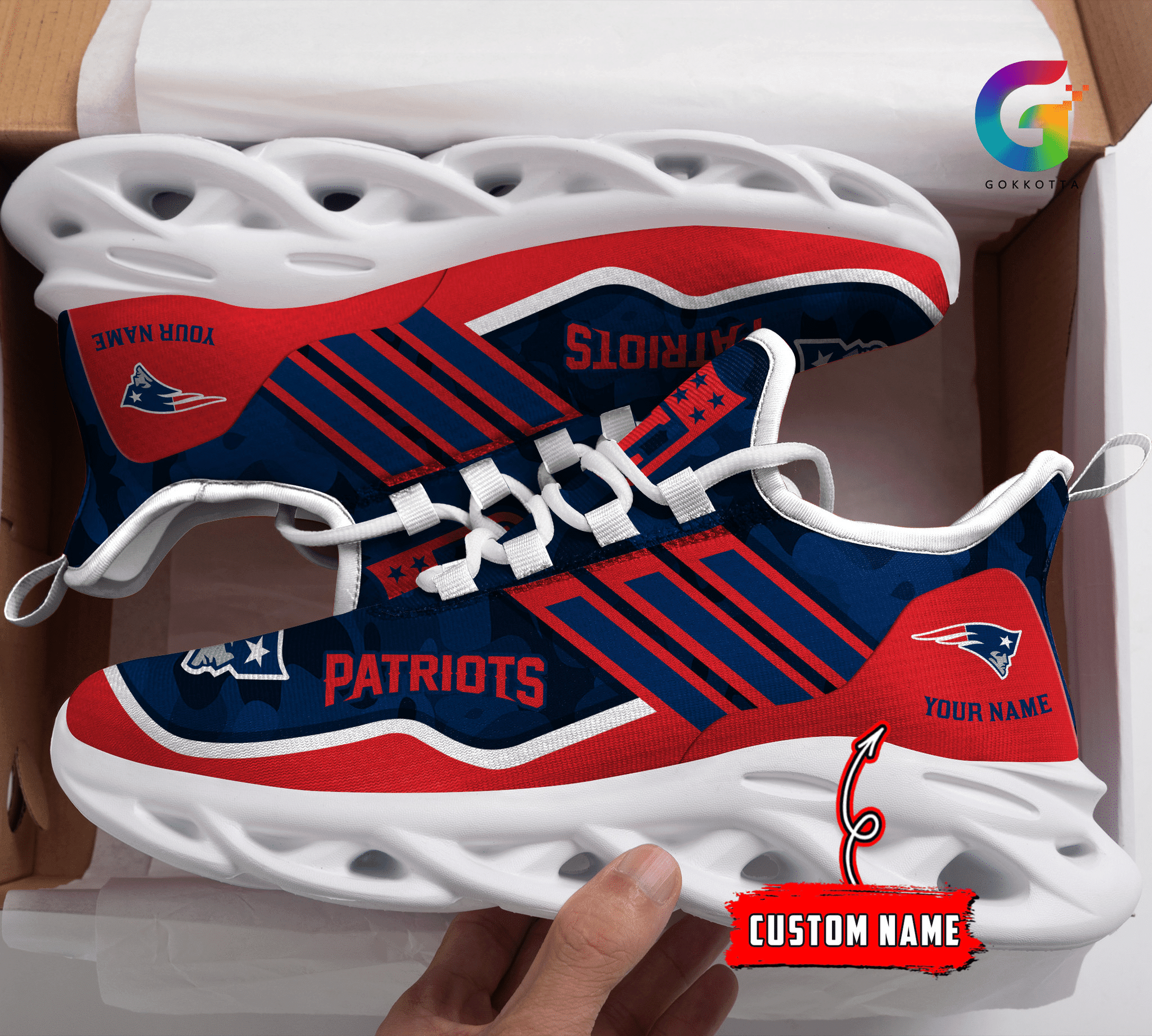 New England Patriots NFL Max Soul Shoes Sneakers For Men And Women Calebmatthewhans