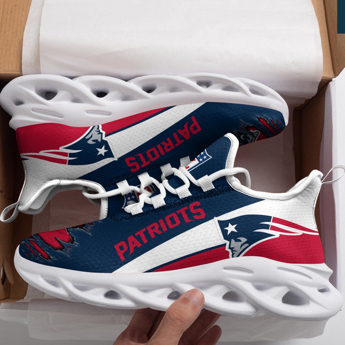 New England Patriots NFL Max Soul Shoes Sneakers For Men And Women Calebmatthewhans