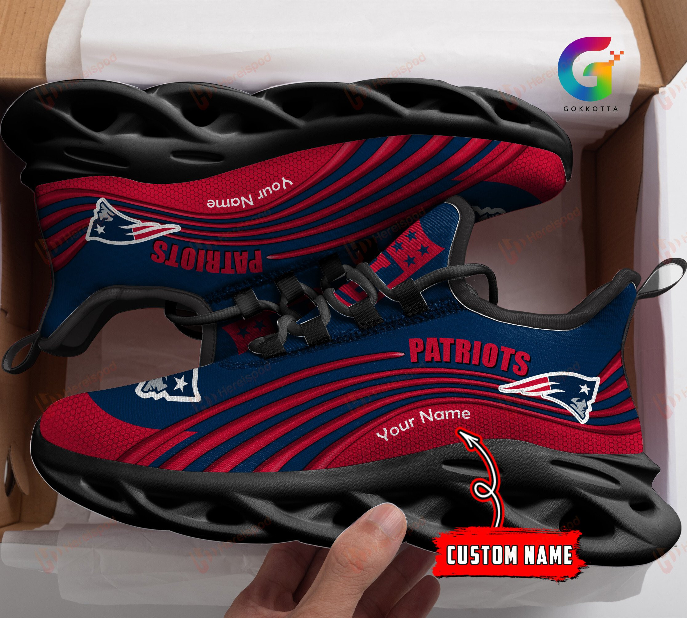 New England Patriots NFL Max Soul Shoes Sneakers For Men And Women Calebmatthewhans