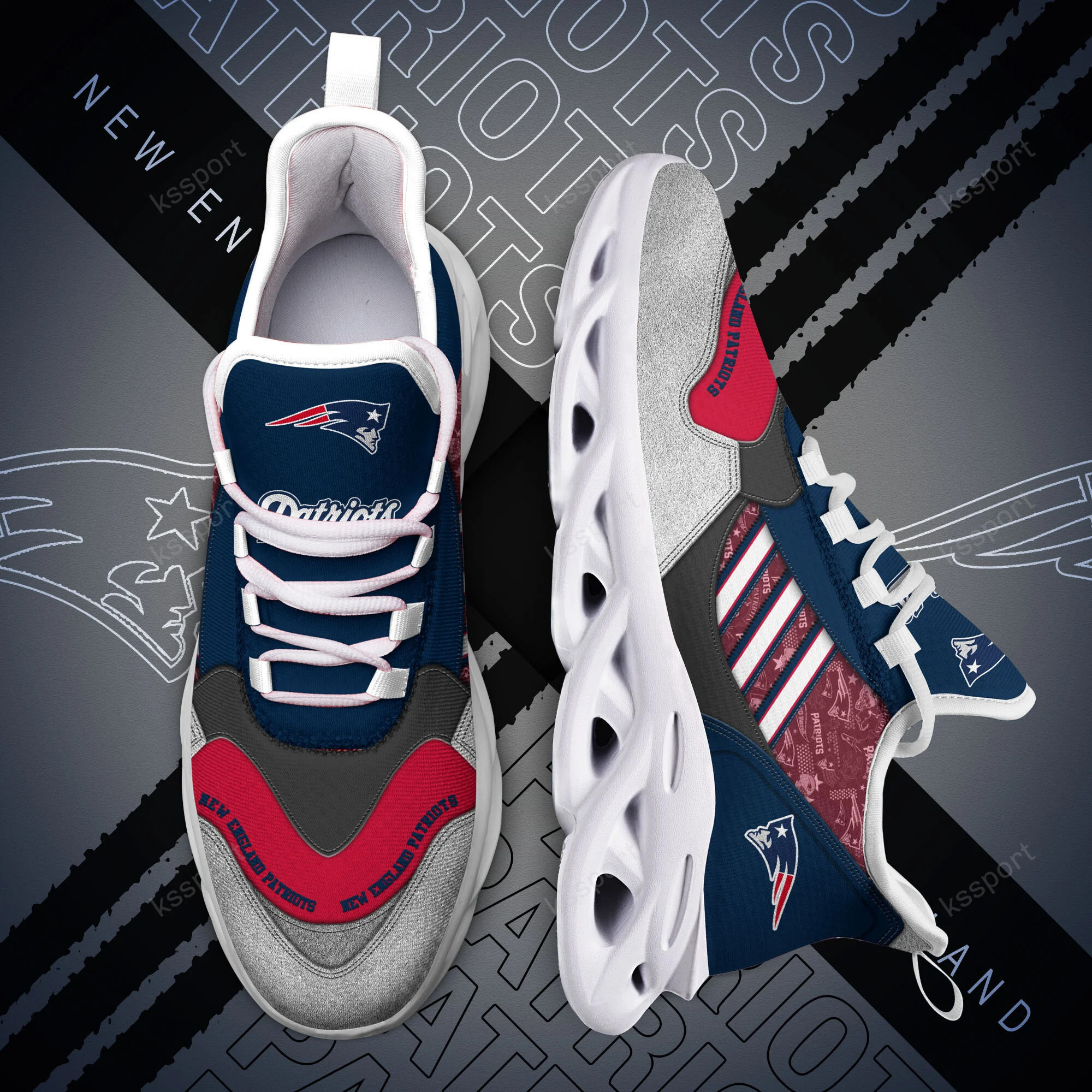 New England Patriots NFL Max Soul Shoes Sneakers For Men And Women Calebmatthewhans
