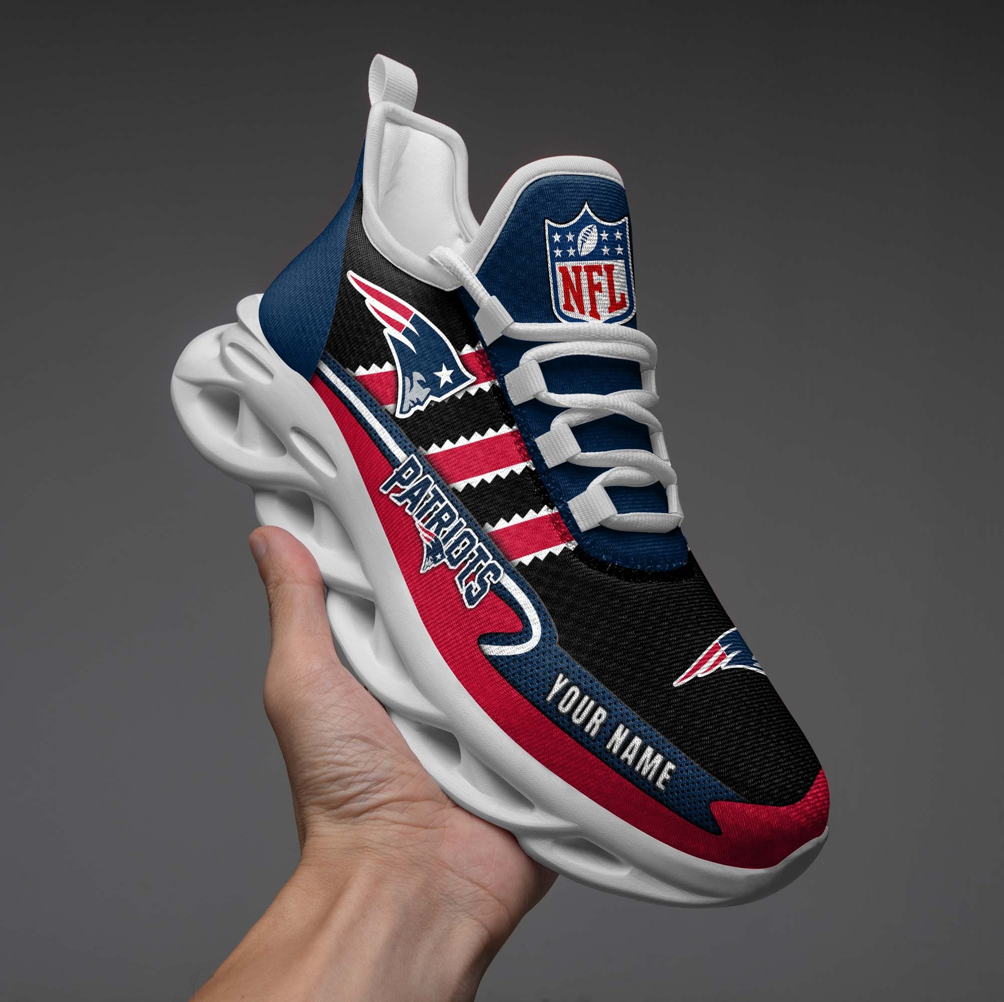 New England Patriots NFL Max Soul Shoes Sneakers For Men And Women Calebmatthewhans