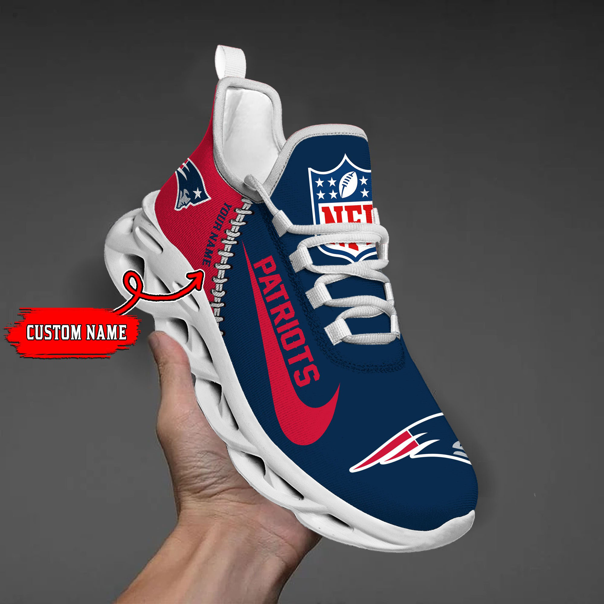 New England Patriots NFL Max Soul Shoes Sneakers For Men And Women Calebmatthewhans
